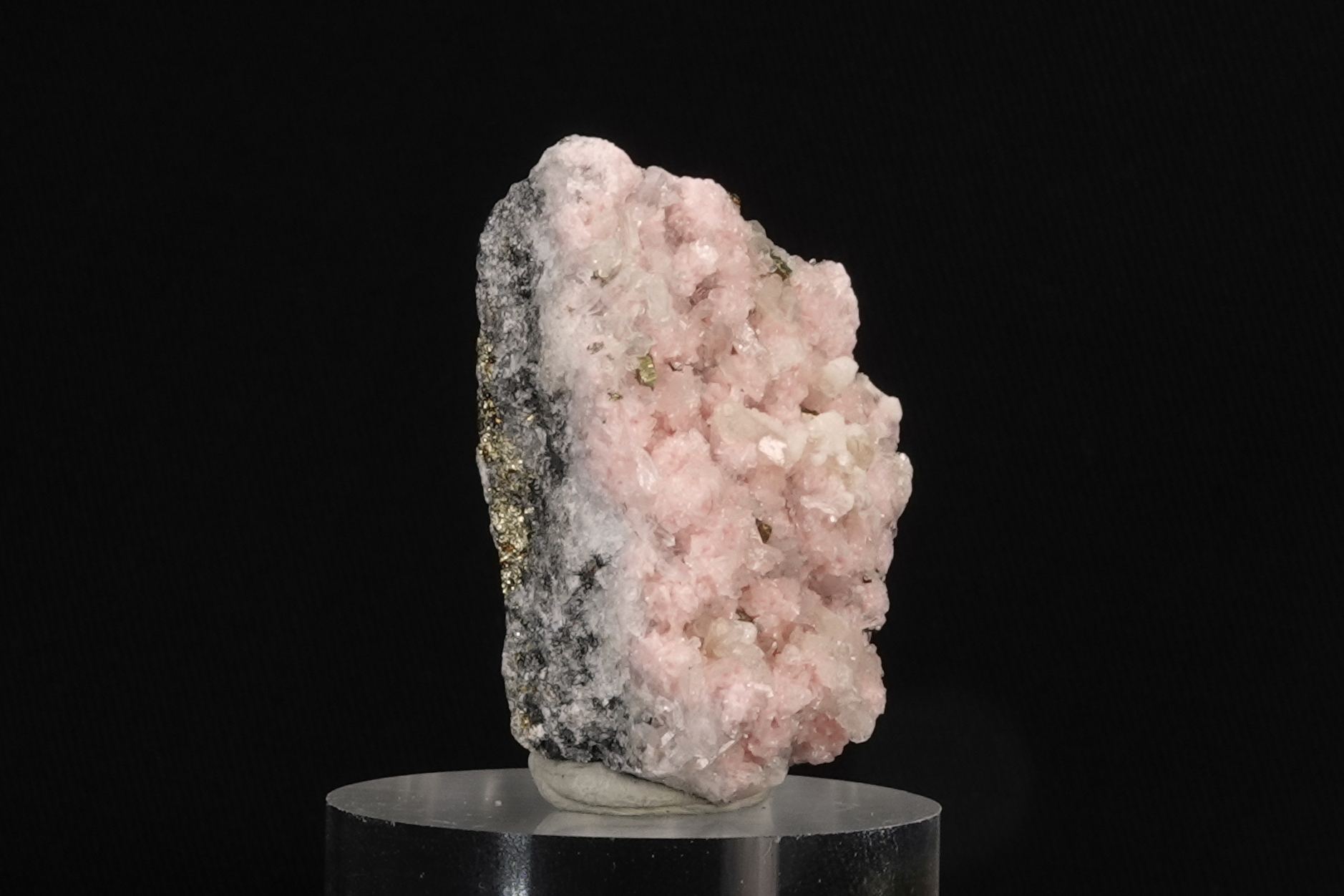 Rhodochrosite, Chalcopyrite, Sphalérite & Quartz - Mine de Davidkovo, Bulgarie - 172,5 ct