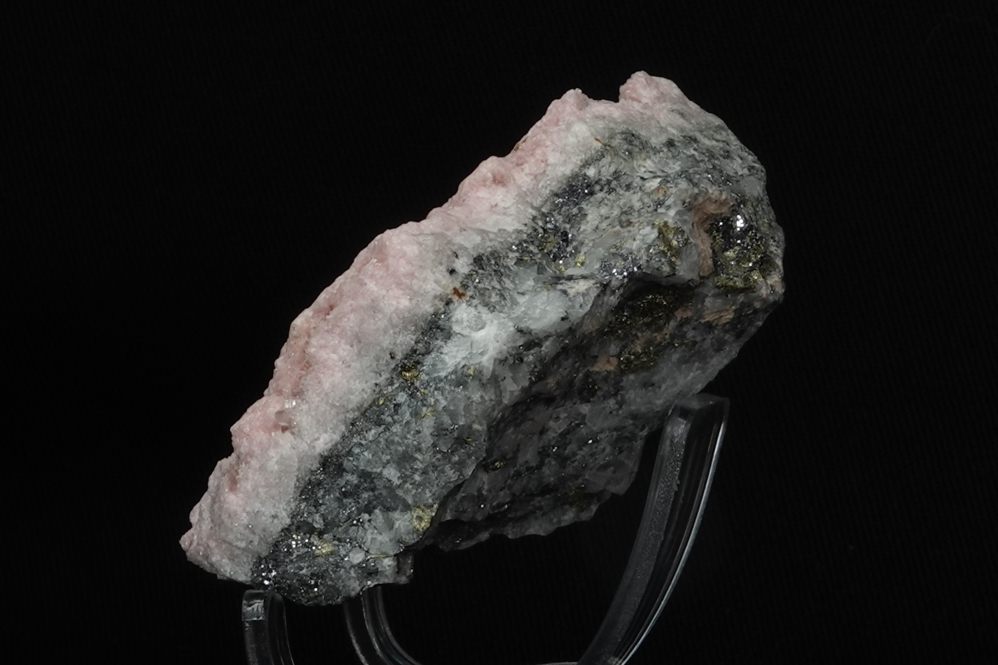 Rhodochrosite & Chalcopyrite - Mine de Davidkovo, Bulgarie - 772 ct