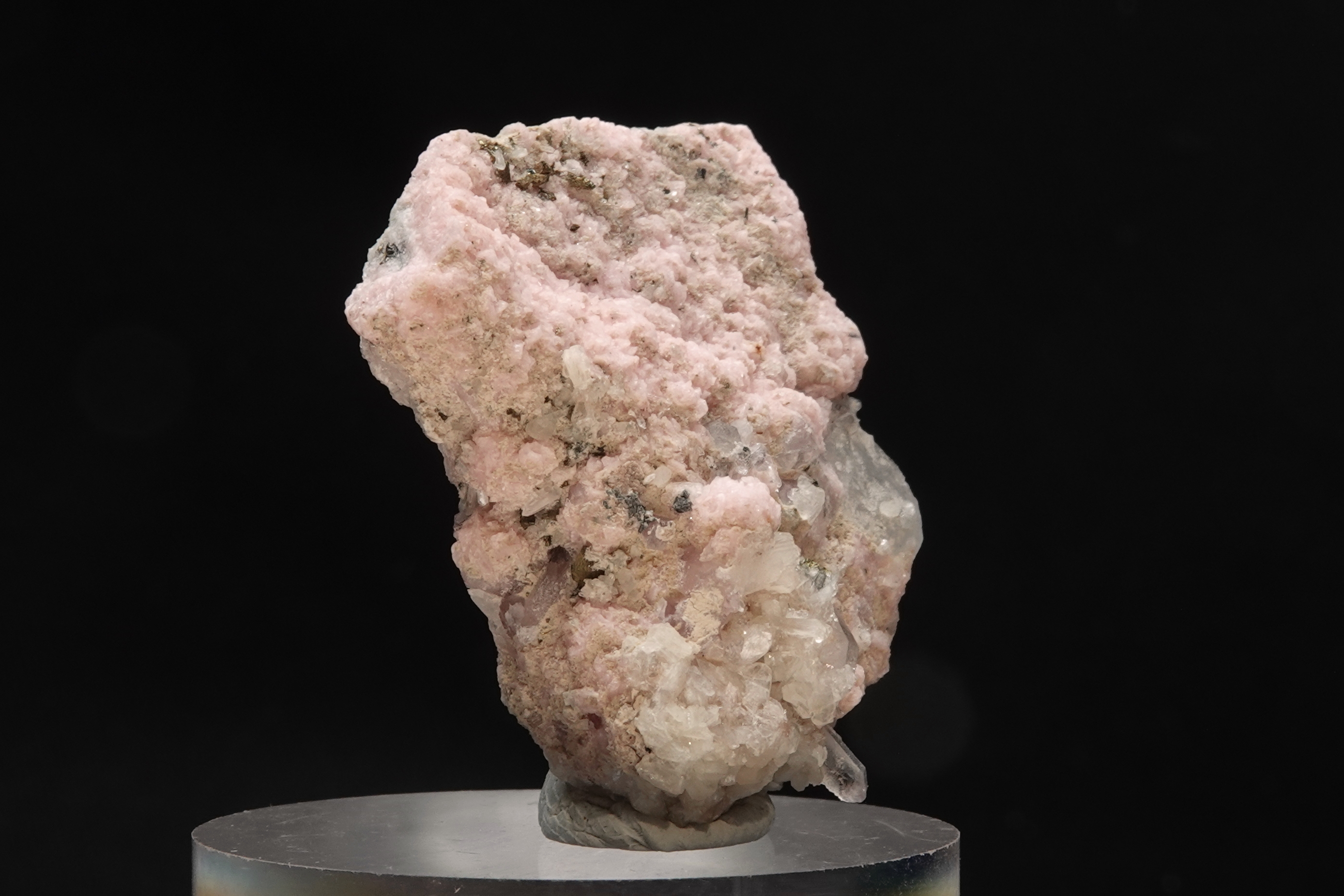 Rhodochrosite, Quartz - Mine de Davidkovo, Bulgarie - 124 ct
