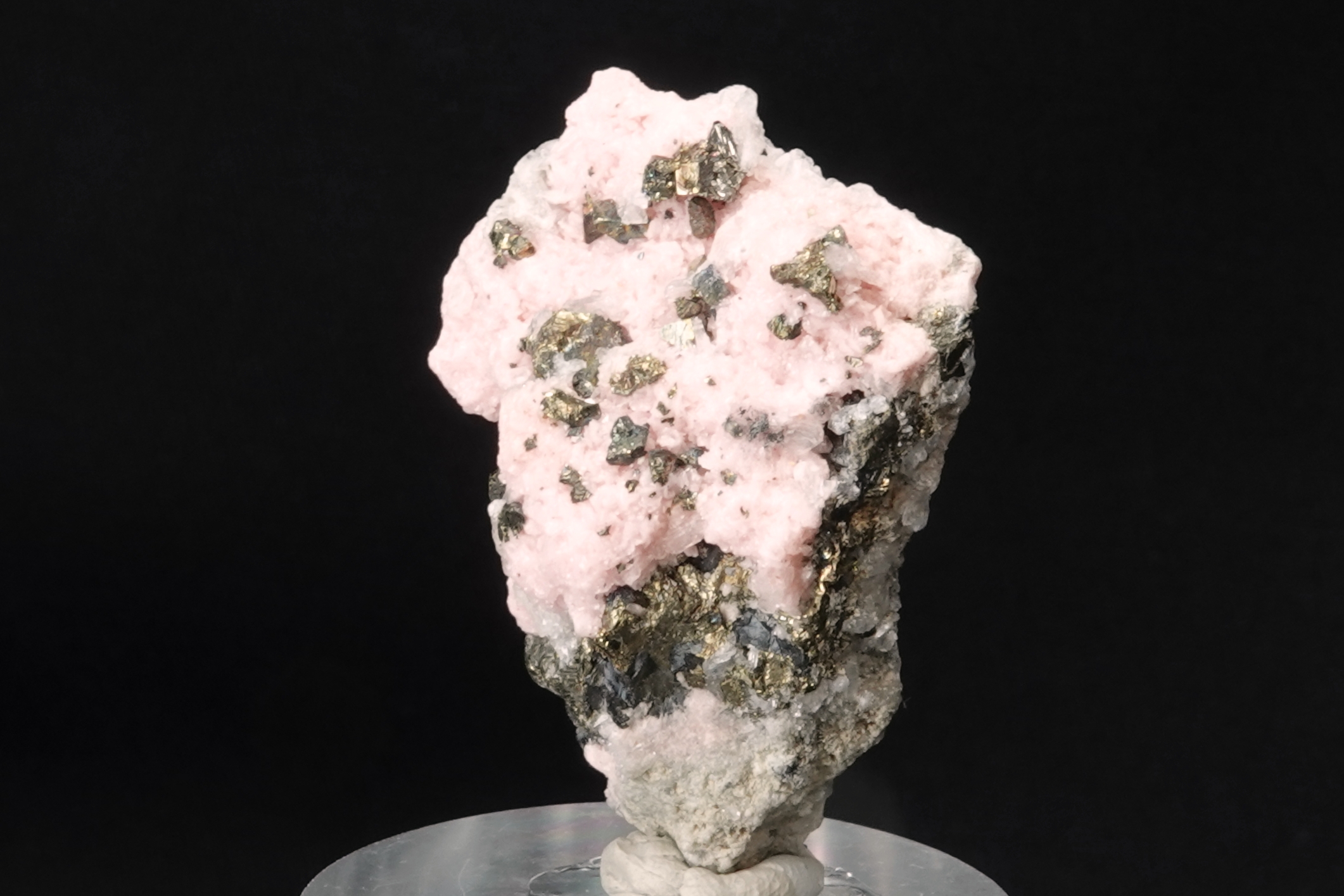 Rhodochrosite, Calcite, Chalcopyrite & Sphalérite - Double face - Bulgarie - 103 ct