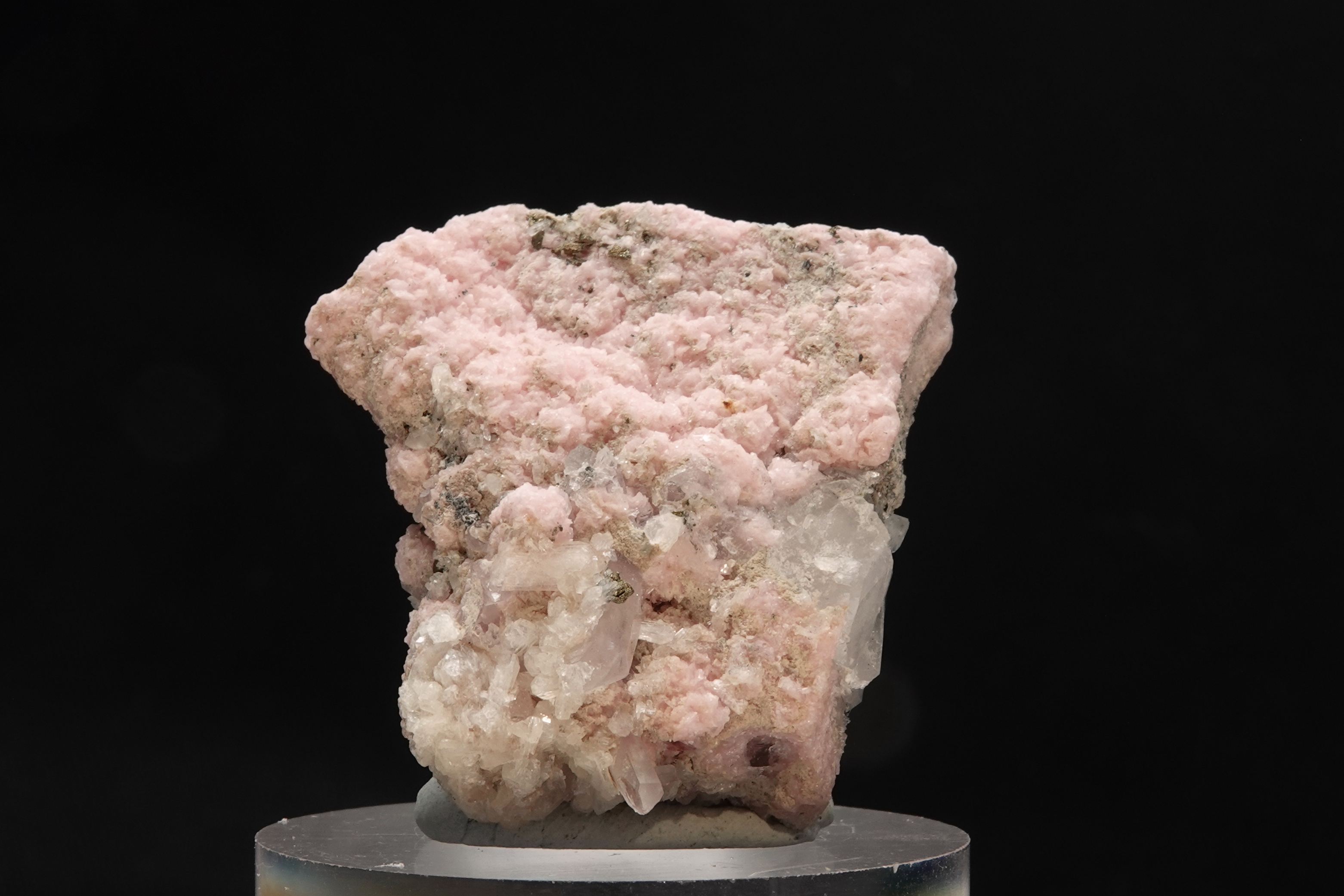 Rhodochrosite, Quartz - Mine de Davidkovo, Bulgarie - 124 ct