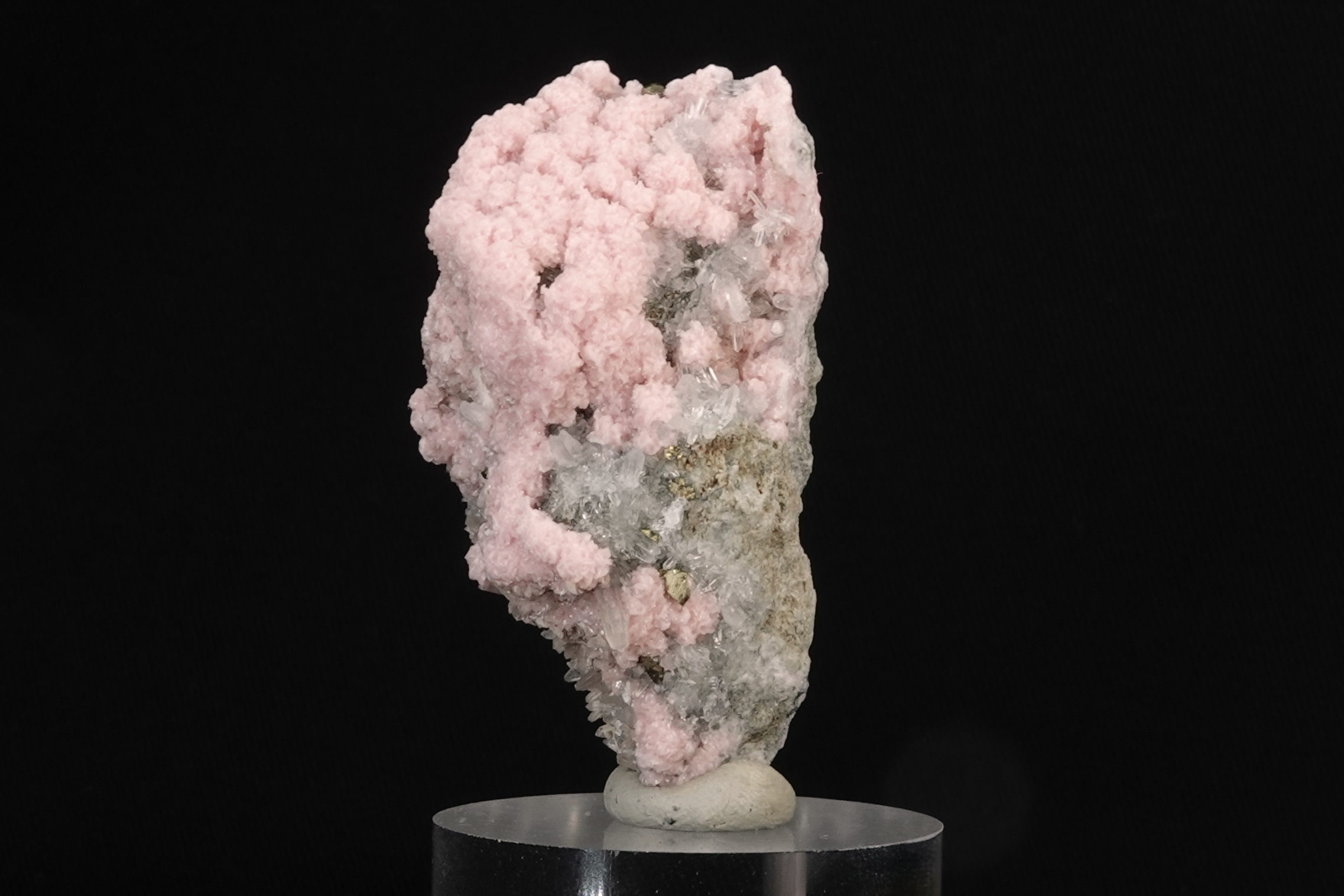 Rhodochrosite, Chalcopyrite & Quartz - Mine de Davidkovo, Bulgarie - 243.5 ct