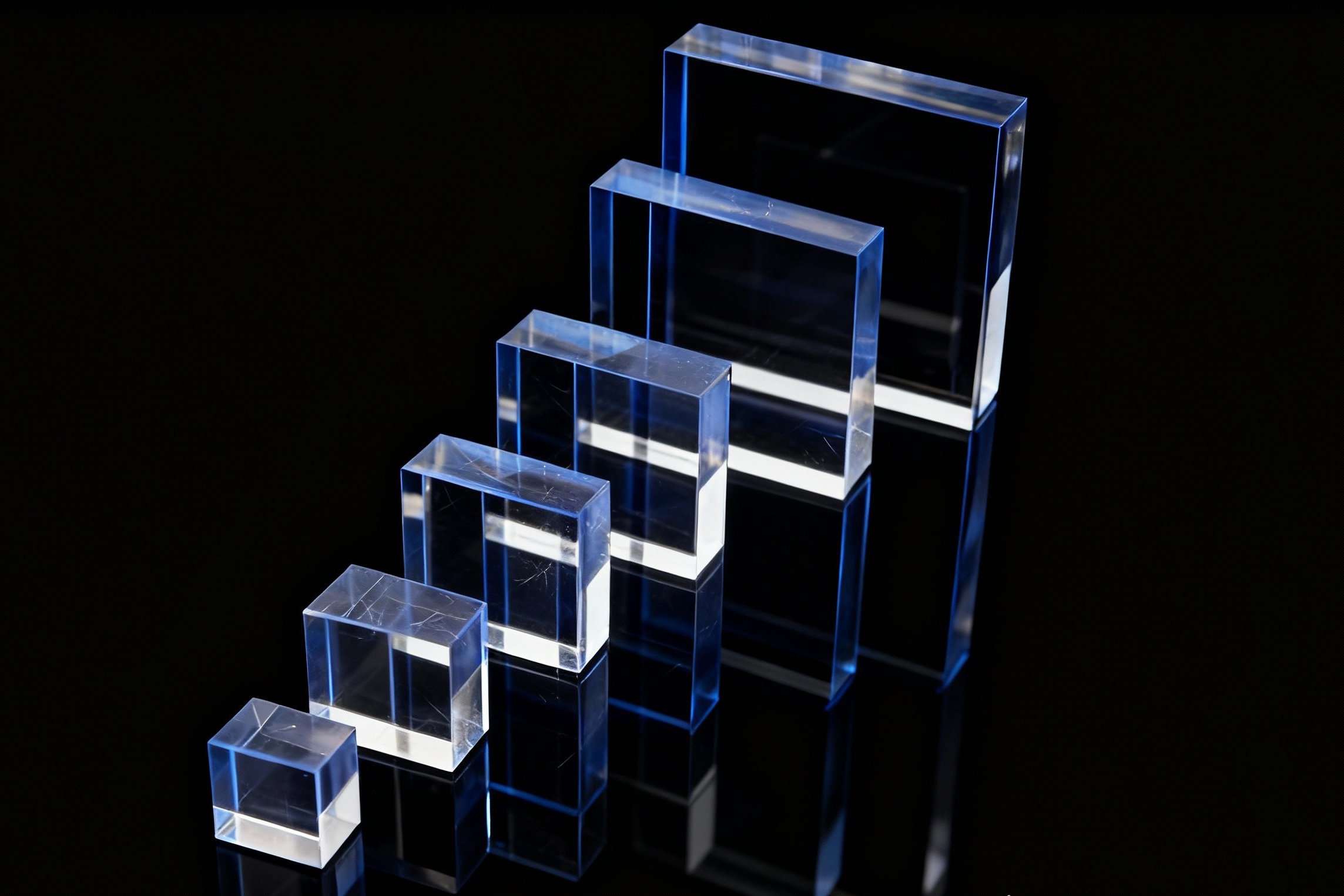 Socles de présentation CARRES en acrylique PRENIUM