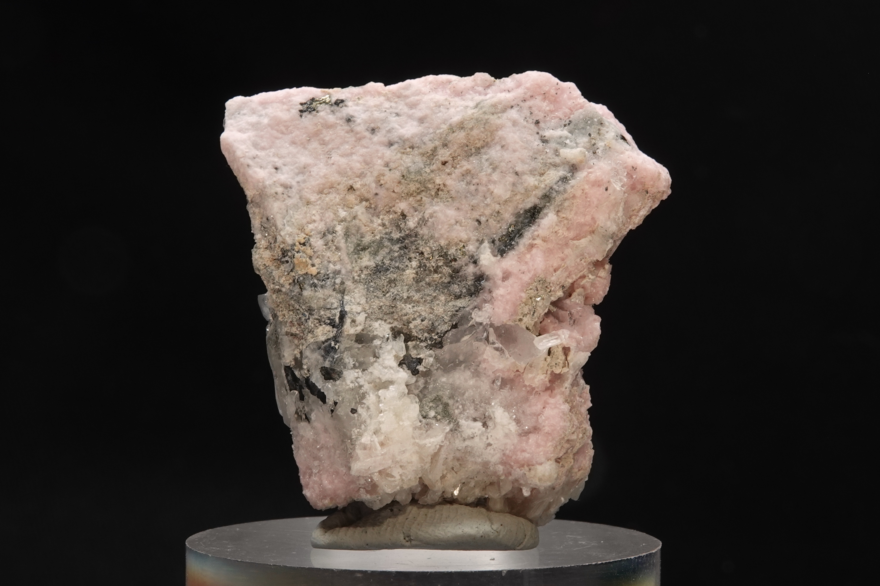 Rhodochrosite, Quartz - Mine de Davidkovo, Bulgarie - 124 ct