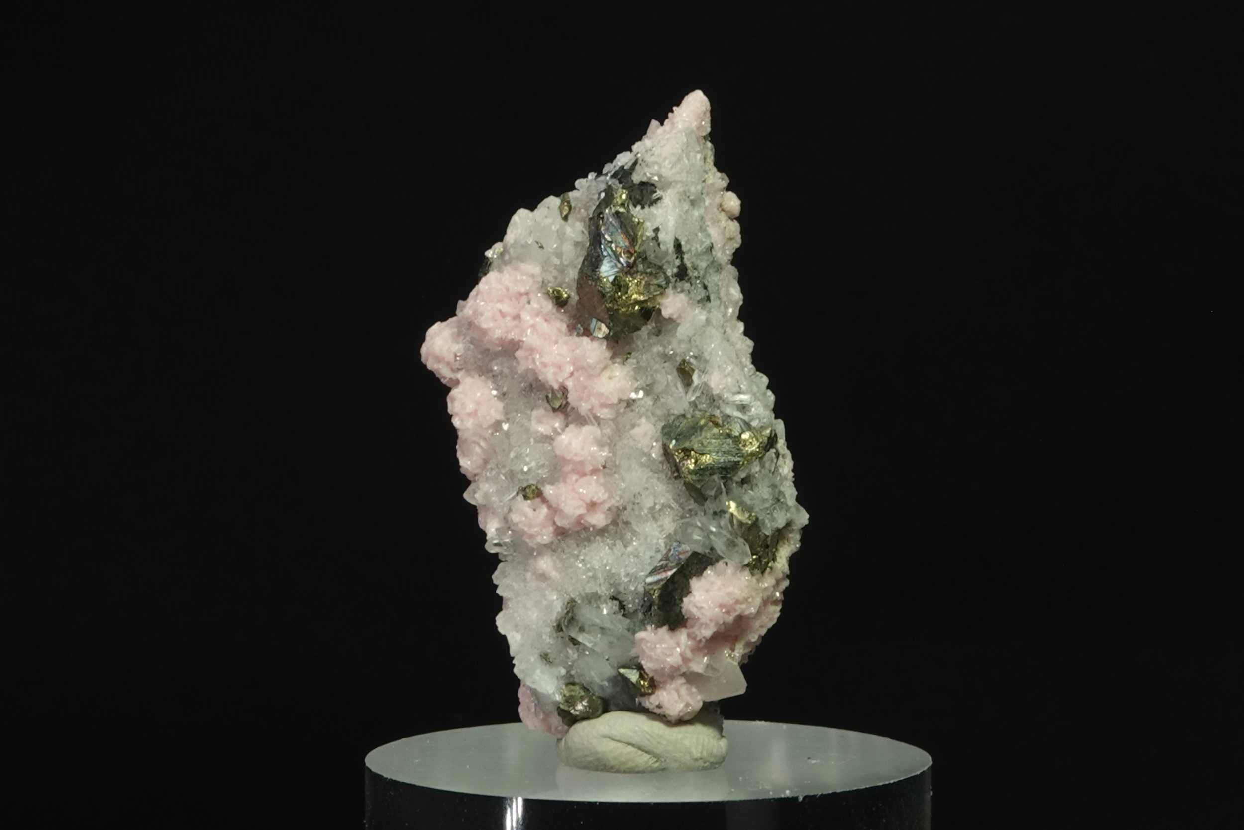 Rhodochrosite, Quartz, Pyrite - Mine de Davidkovo, Bulgarie - 104.5 ct