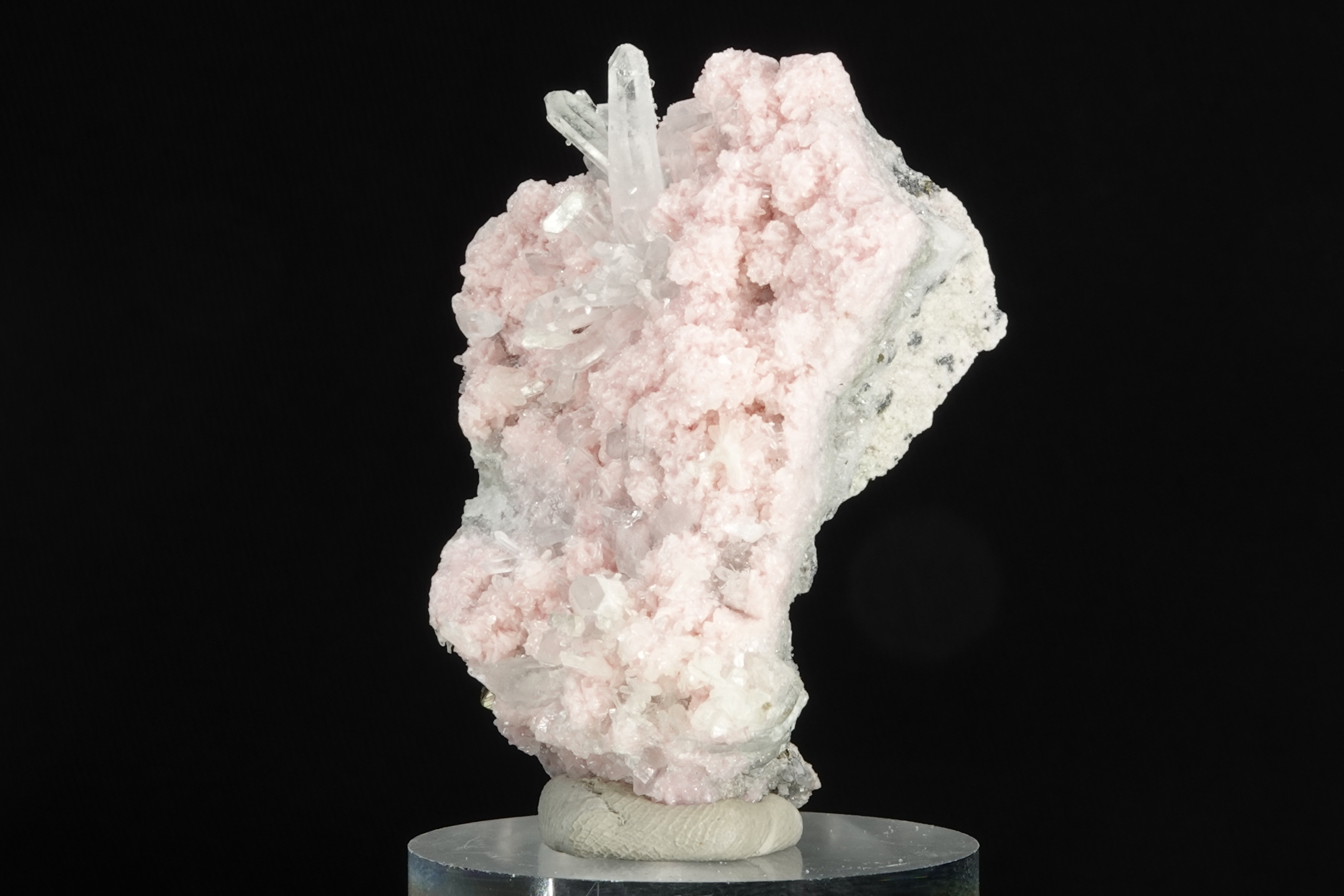 Rhodochrosite & Calcite avec inclusions Sphalérite - Bulgarie - 208 ct