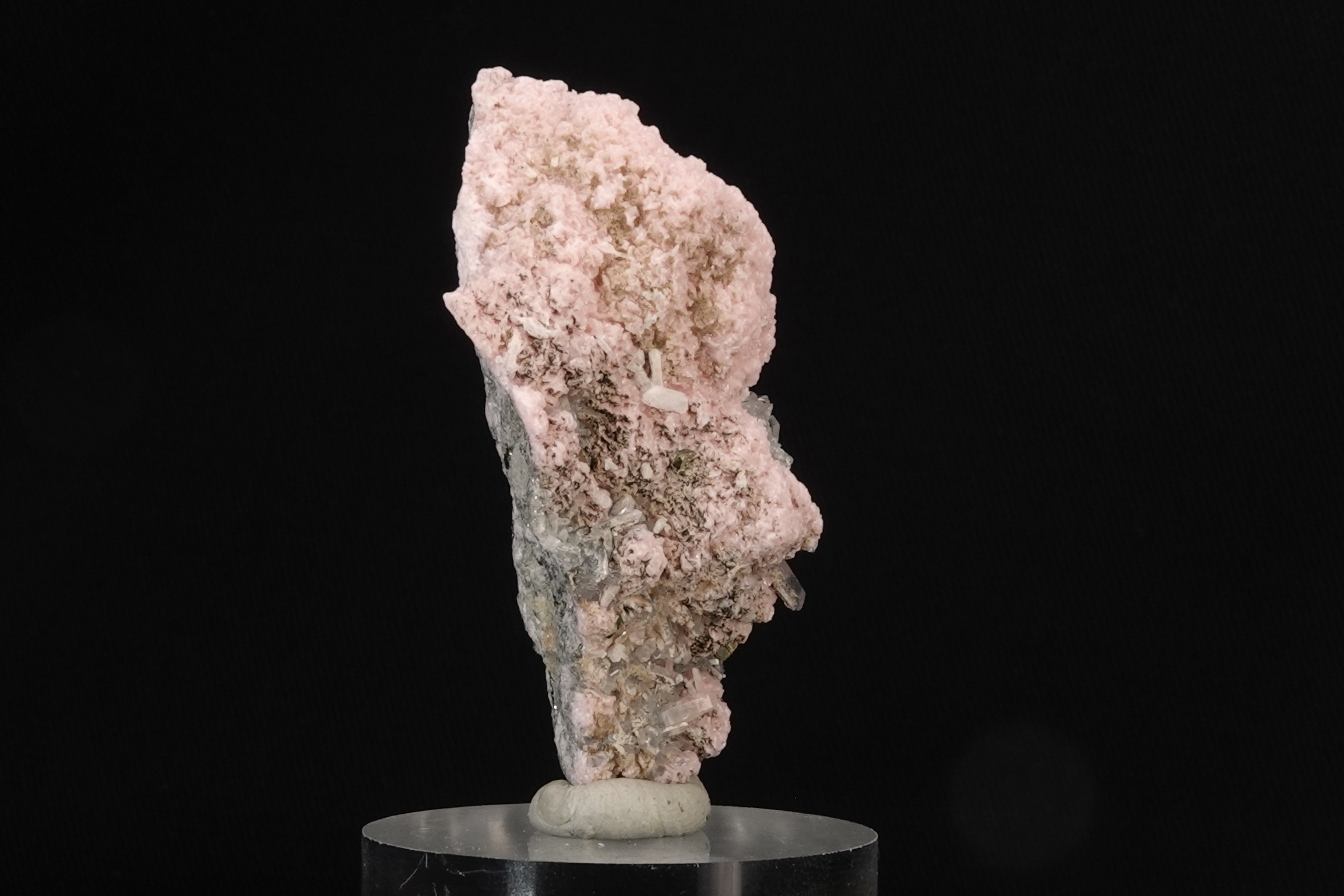 Rhodochrosite, Chalcopyrite & Quartz - Mine de Davidkovo, Bulgarie - 243.5 ct