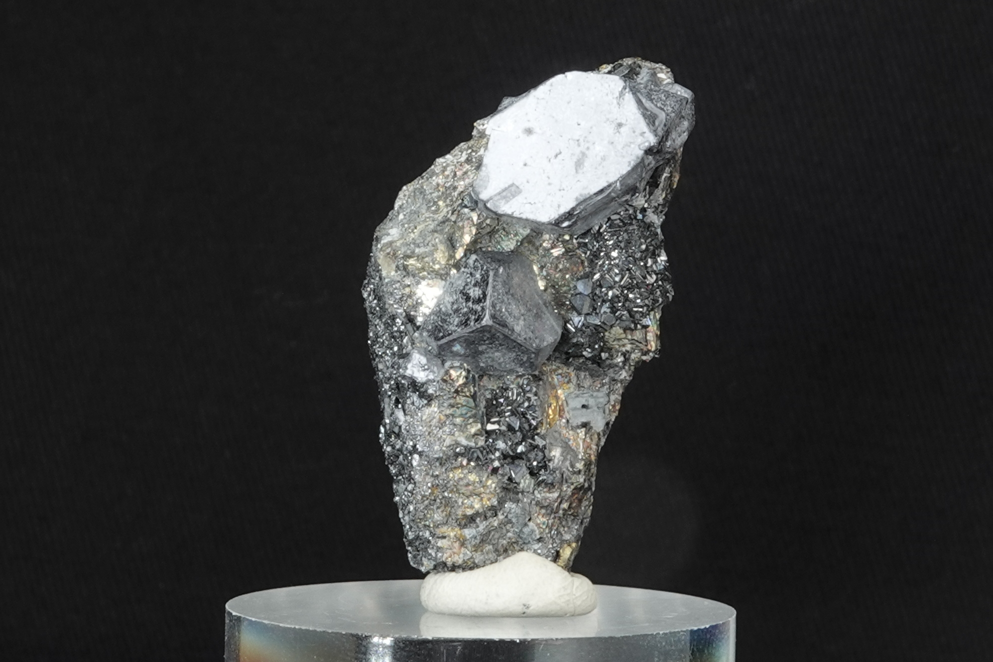 Minéral Galène miroir, Chalcopyrite & Sphalérite - Mine de Krushev, Bulgarie • 163 ct