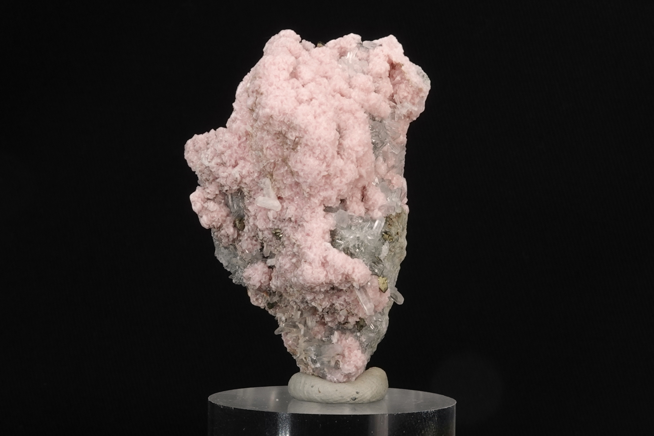 Rhodochrosite, Chalcopyrite & Quartz - Mine de Davidkovo, Bulgarie - 243.5 ct