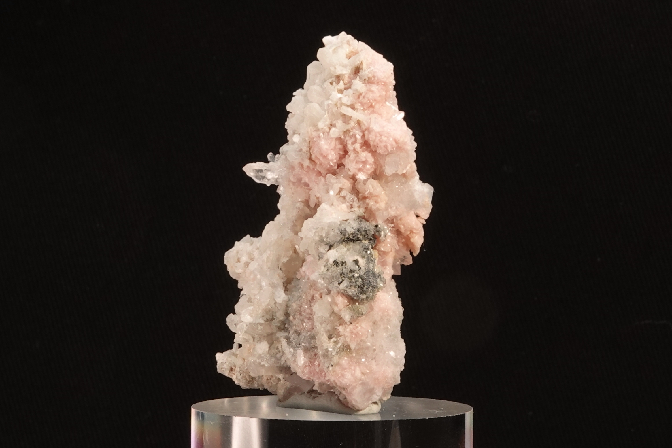 Rhodochrosite & Calcite avec inclusion de Chalcopyrite - 360° - Bulgarie - 186.5 ct