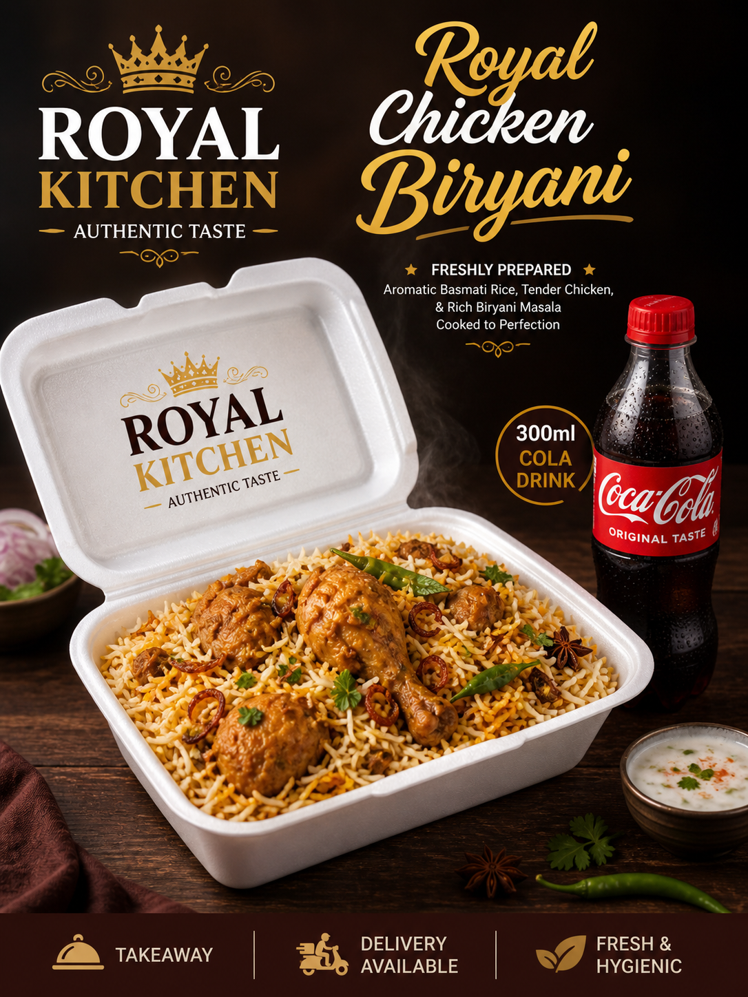 Royal Chicken Biryani with  Cold Drink