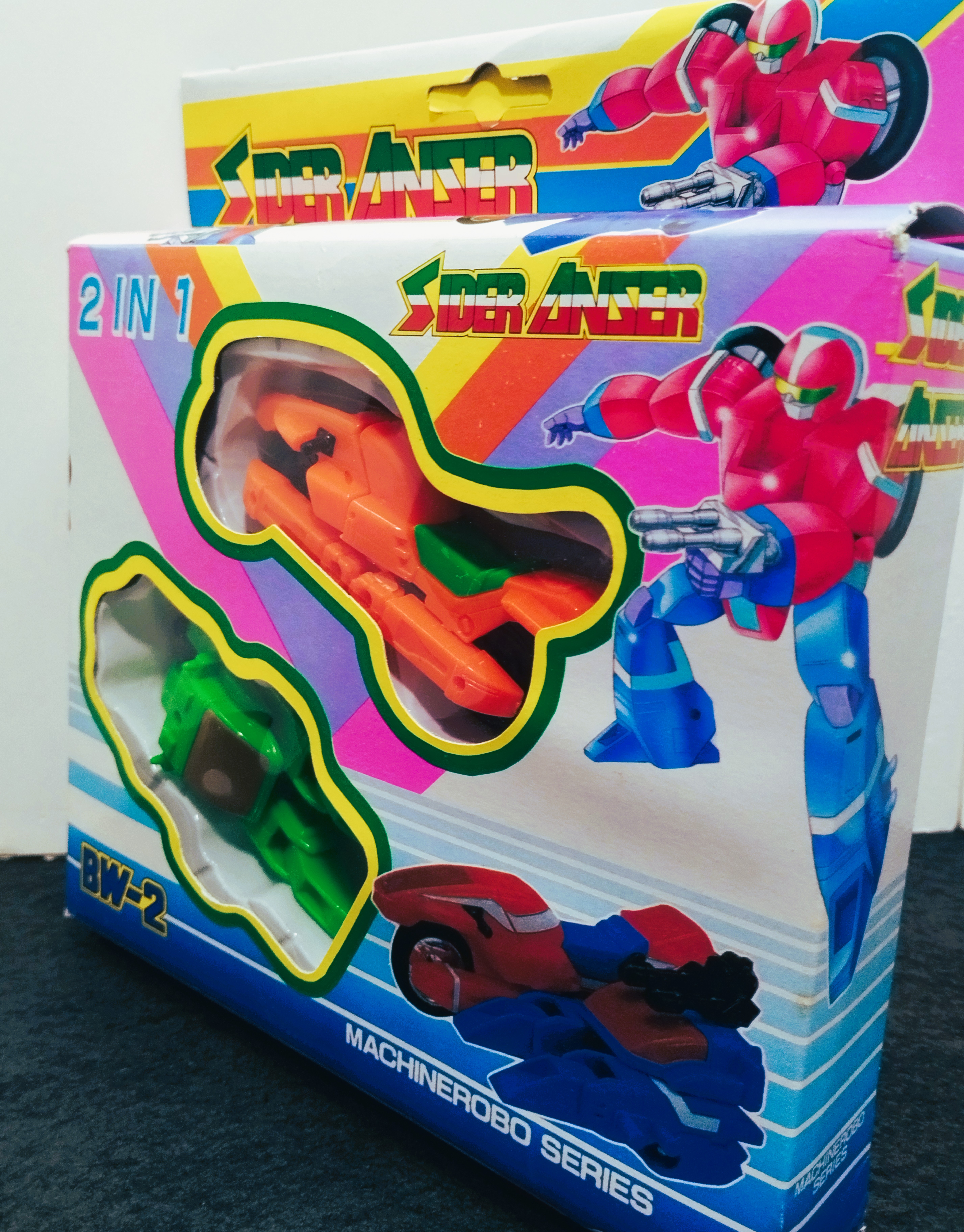 Vintage Super Racer BW-2 Machinerobo Series Motorcycle Transformer Bootleg Boxed
