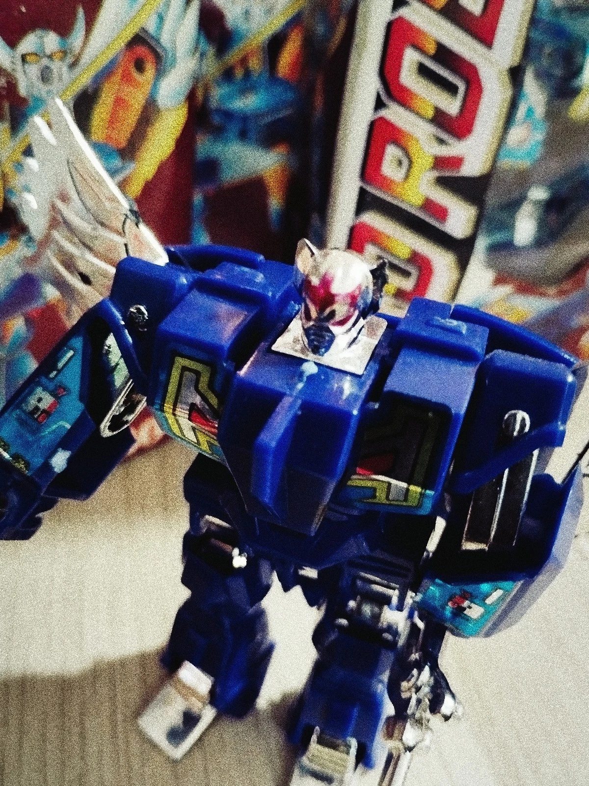 Vintage CONDOR ROBO Transforming Robot Bird Zectron Taiwan Bootleg 80s Rare Diecast Wings Figure