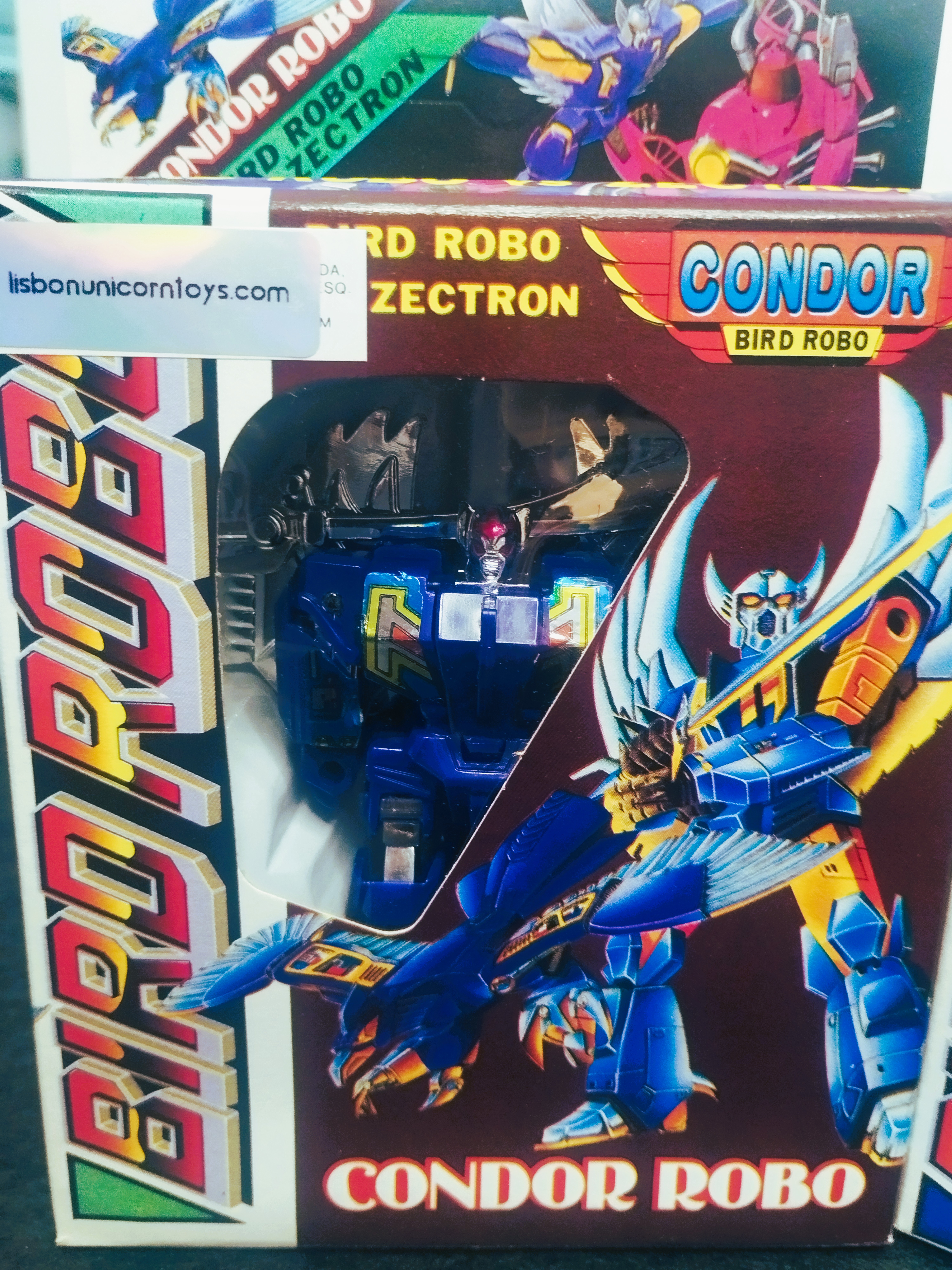 Vintage CONDOR ROBO Transforming Robot Bird Zectron Taiwan Bootleg 80s Rare Diecast Wings Figure