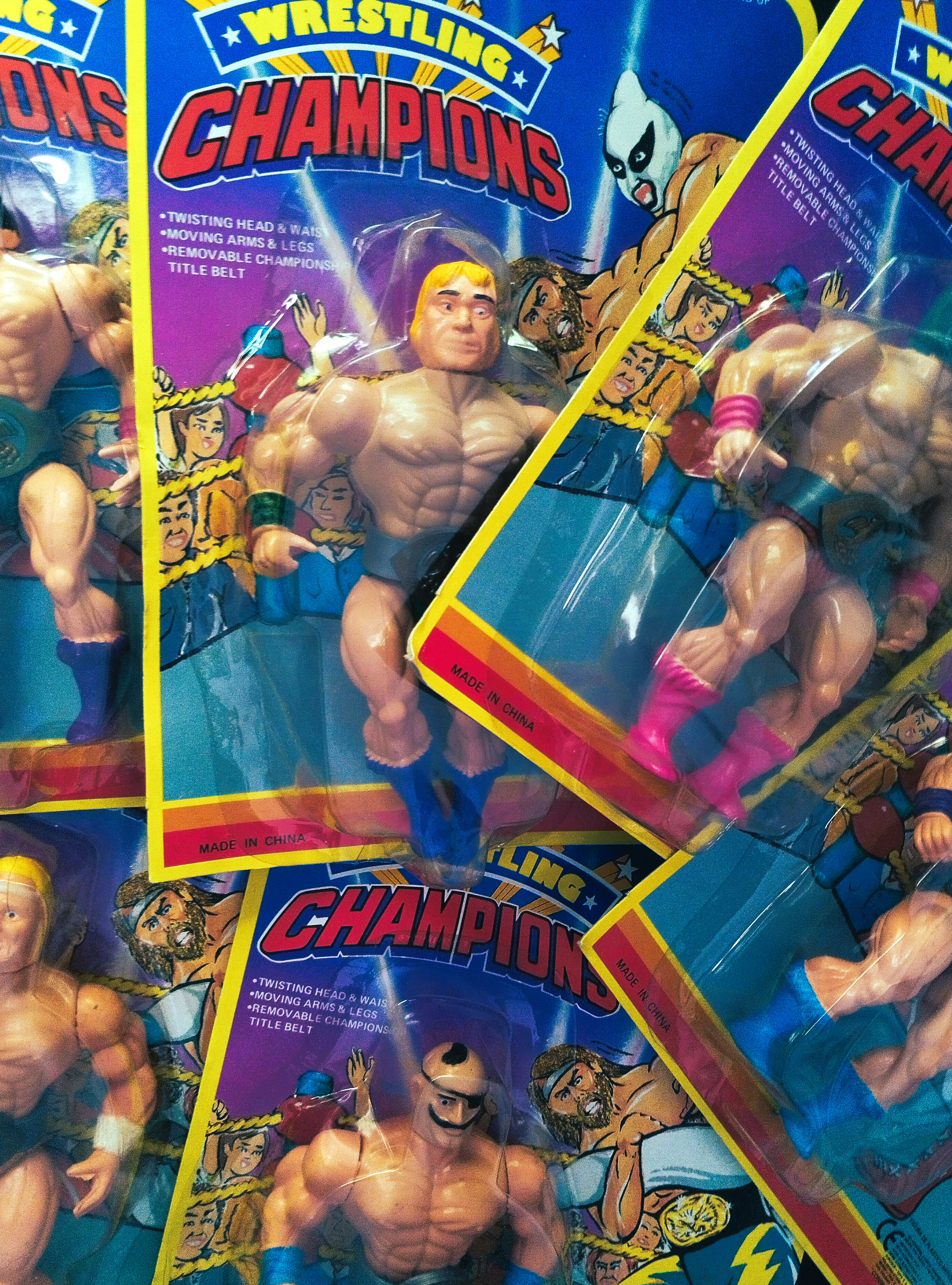 Wrestling Champions – Vintage Bootleg Wrestling Figures (Complete Set of 6 Models)