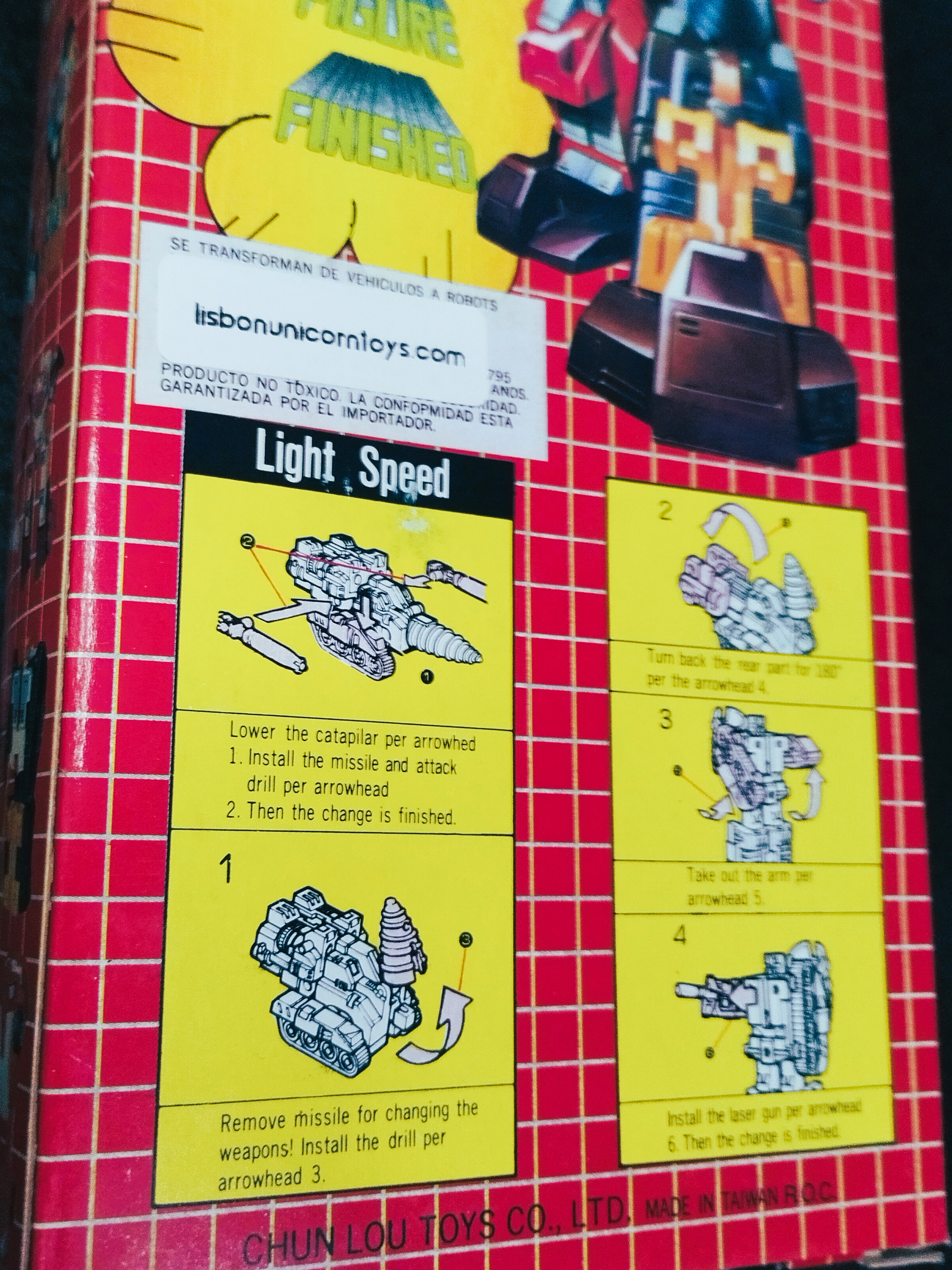 Vintage Scramble City SL-551E Light Speed Transformer Bootleg Robot Made in Taiwan Boxed