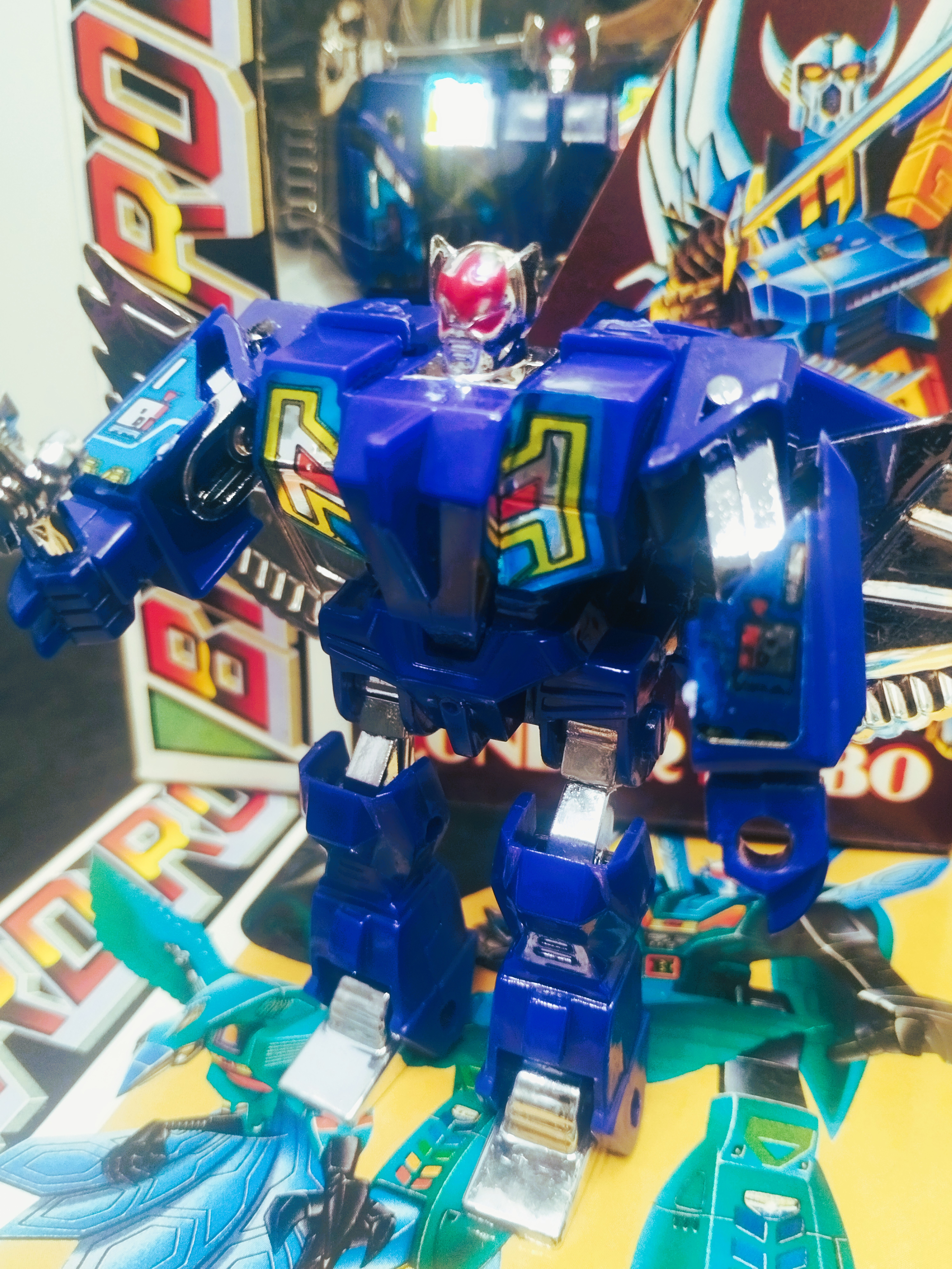 Vintage CONDOR ROBO Transforming Robot Bird Zectron Taiwan Bootleg 80s Rare Diecast Wings Figure