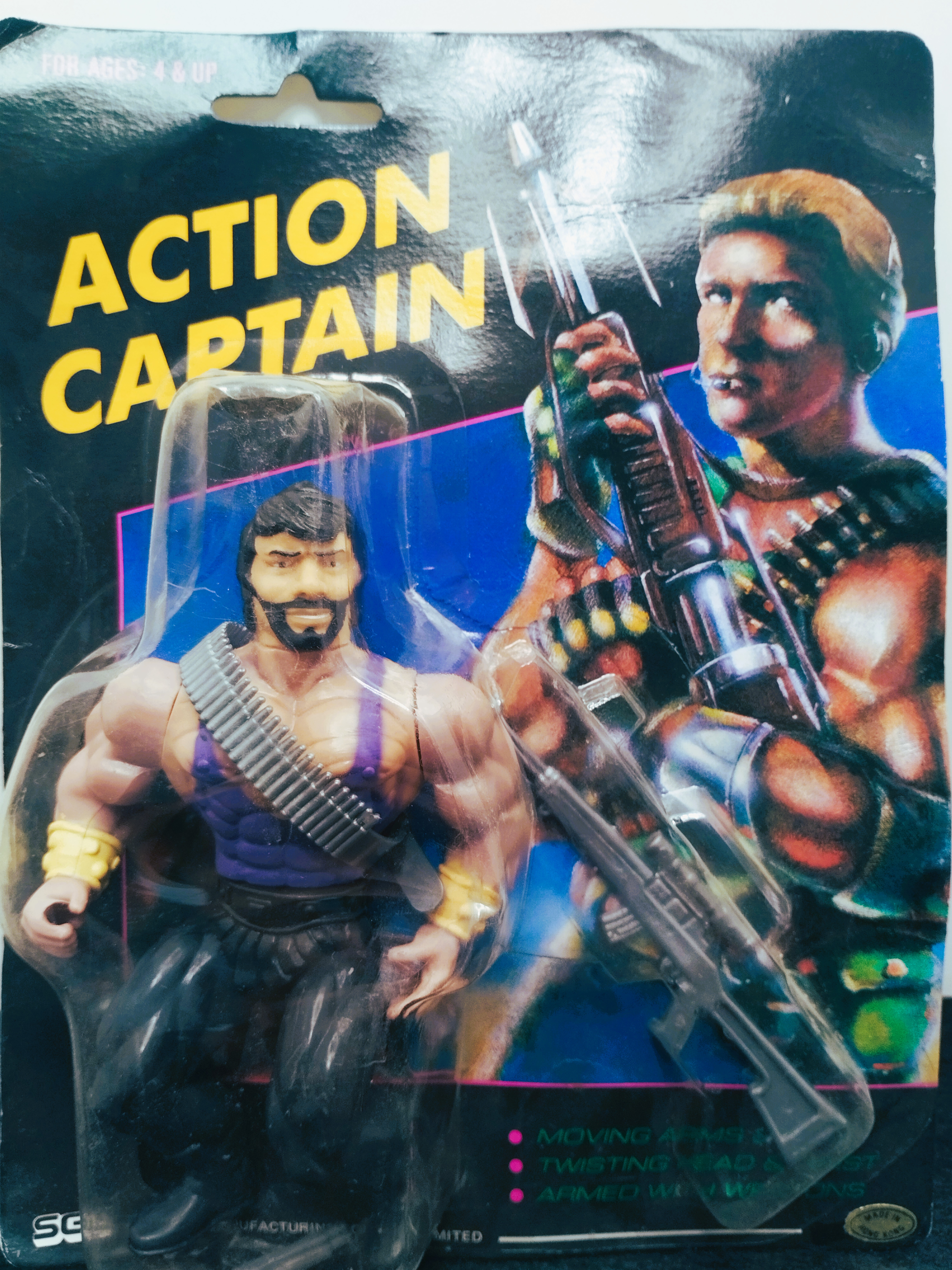  Action Captain – Complete Set of 4 Vintage Bootleg Commando Figures