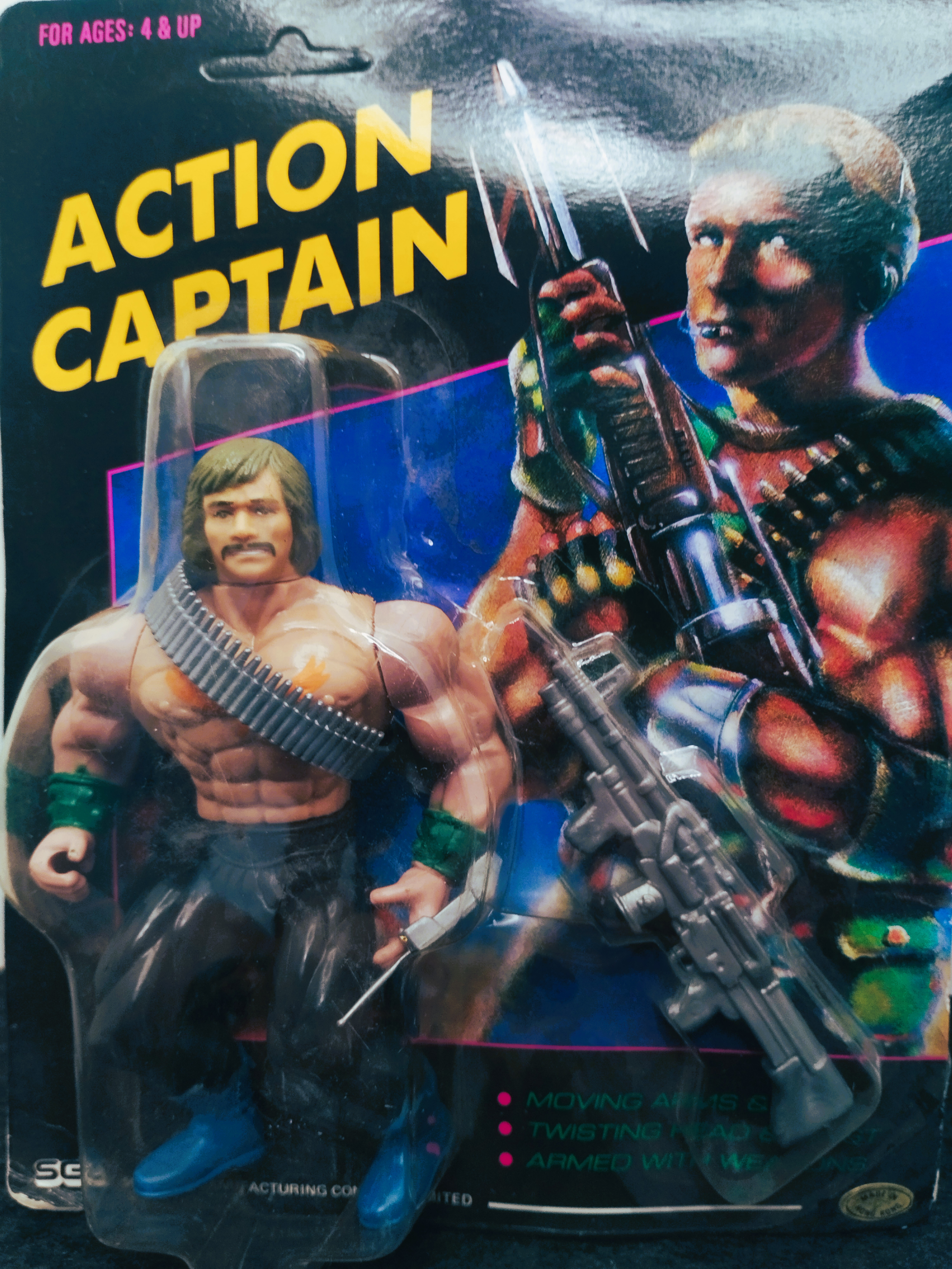  Action Captain – Complete Set of 4 Vintage Bootleg Commando Figures