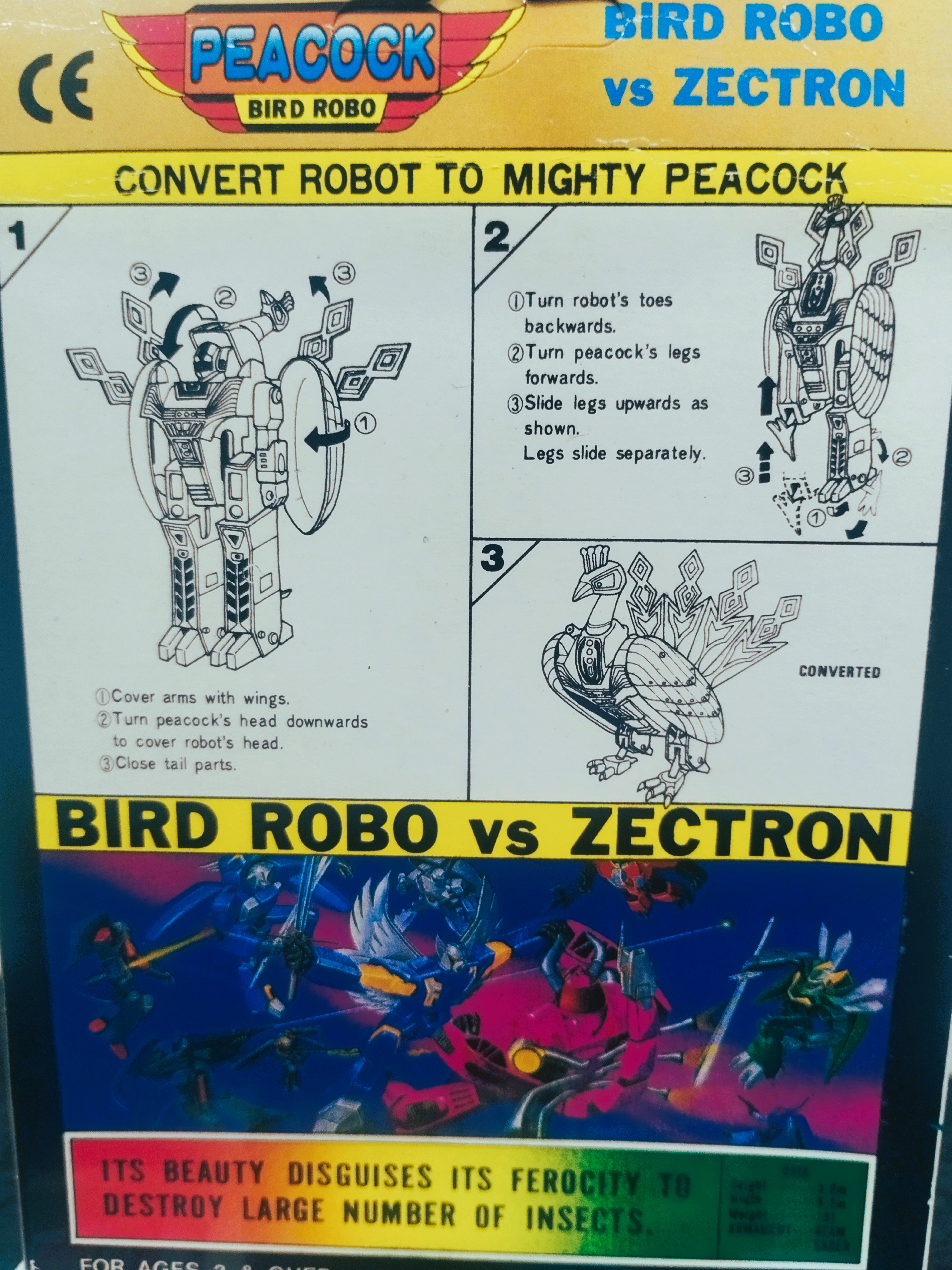 Bird Robot Series Peacock Bat Condor Robot Set Vintage Transforming Figures Mint