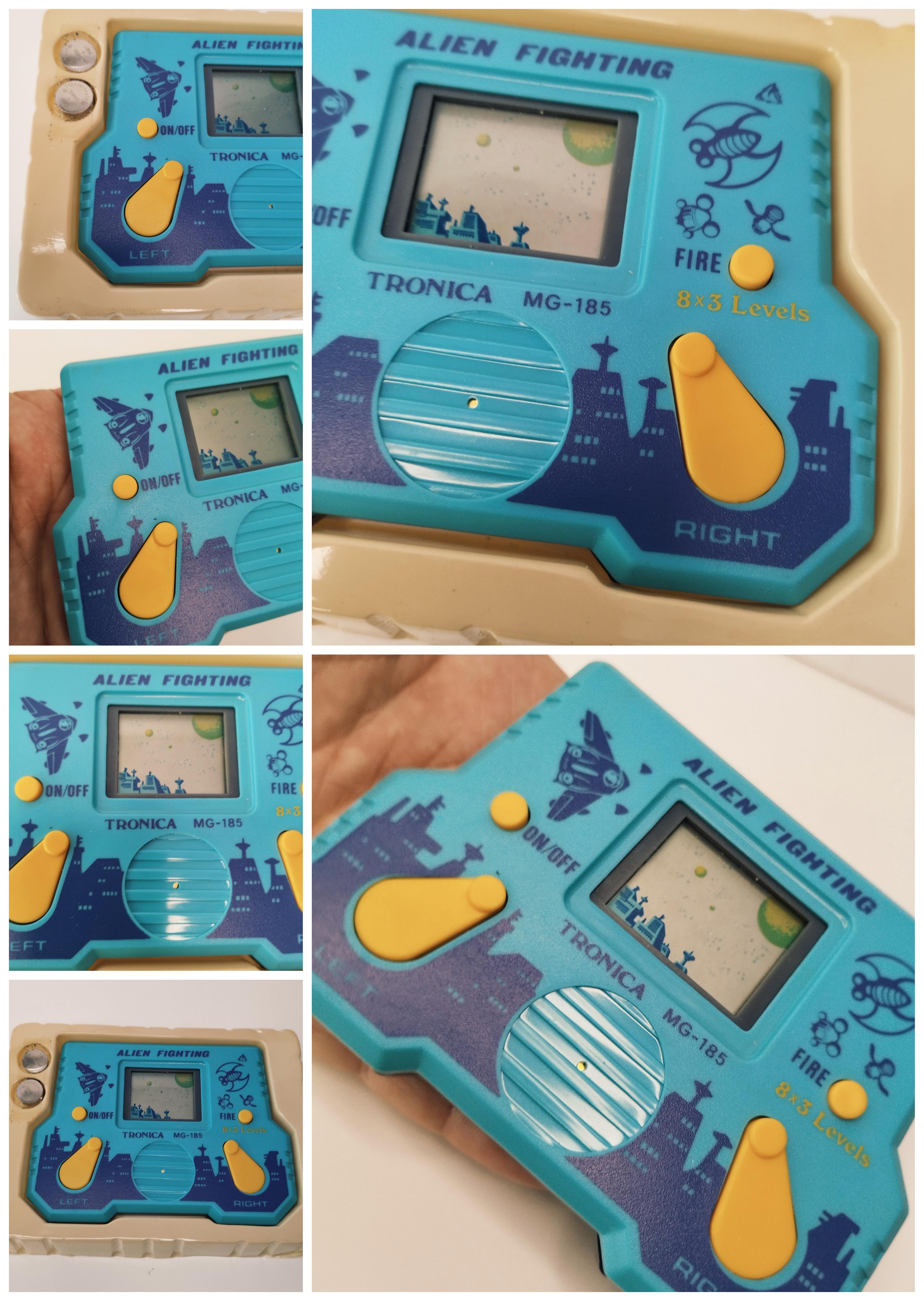 Vintage Tronica Alien Fighting MG-185 LCD Game – Rare Sci-Fi Retro Handheld 8x3 Levels