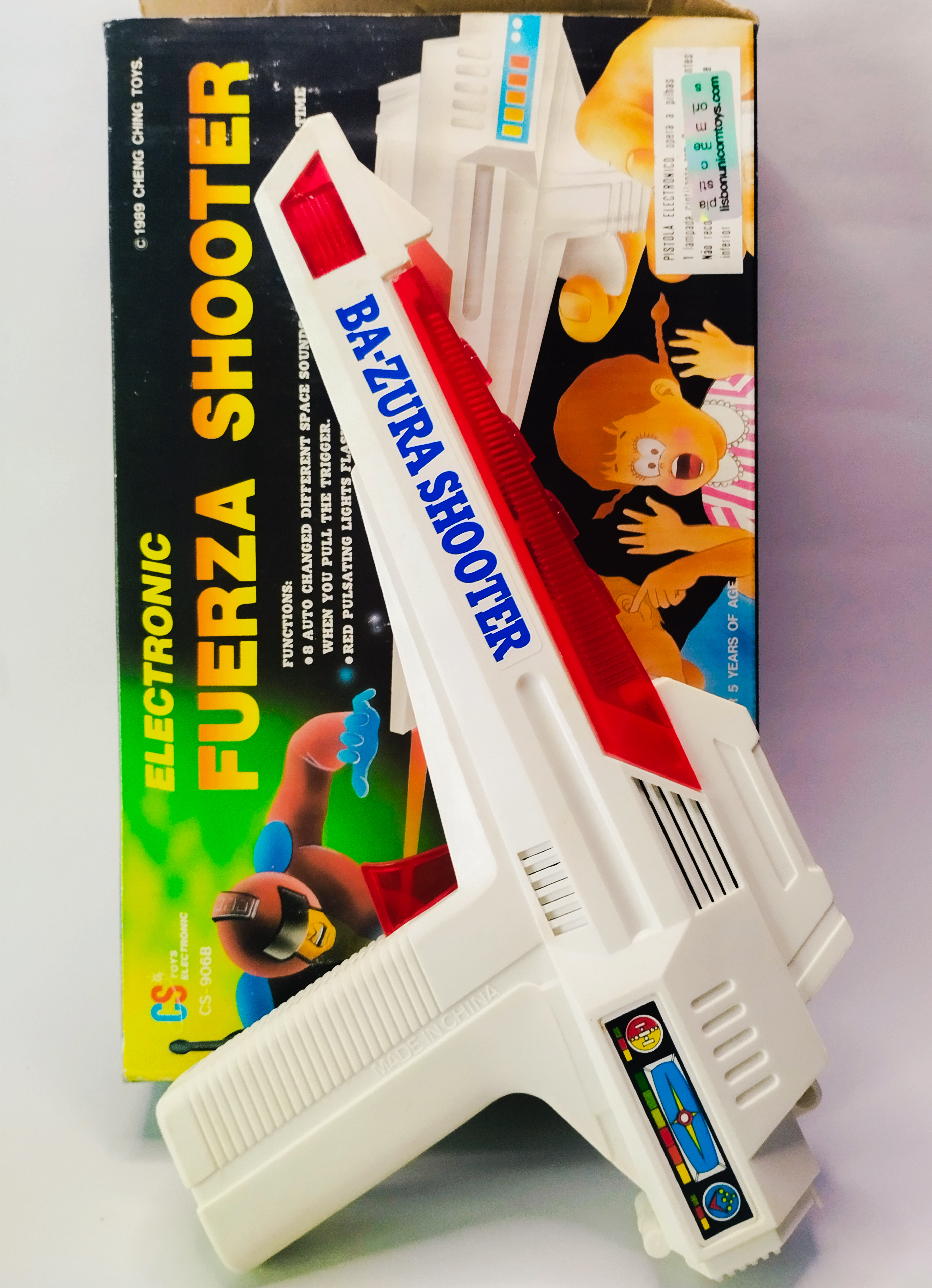 BA-ZURA Shooter – Vintage 80s Bootleg Laser Toy Gun with Original Box