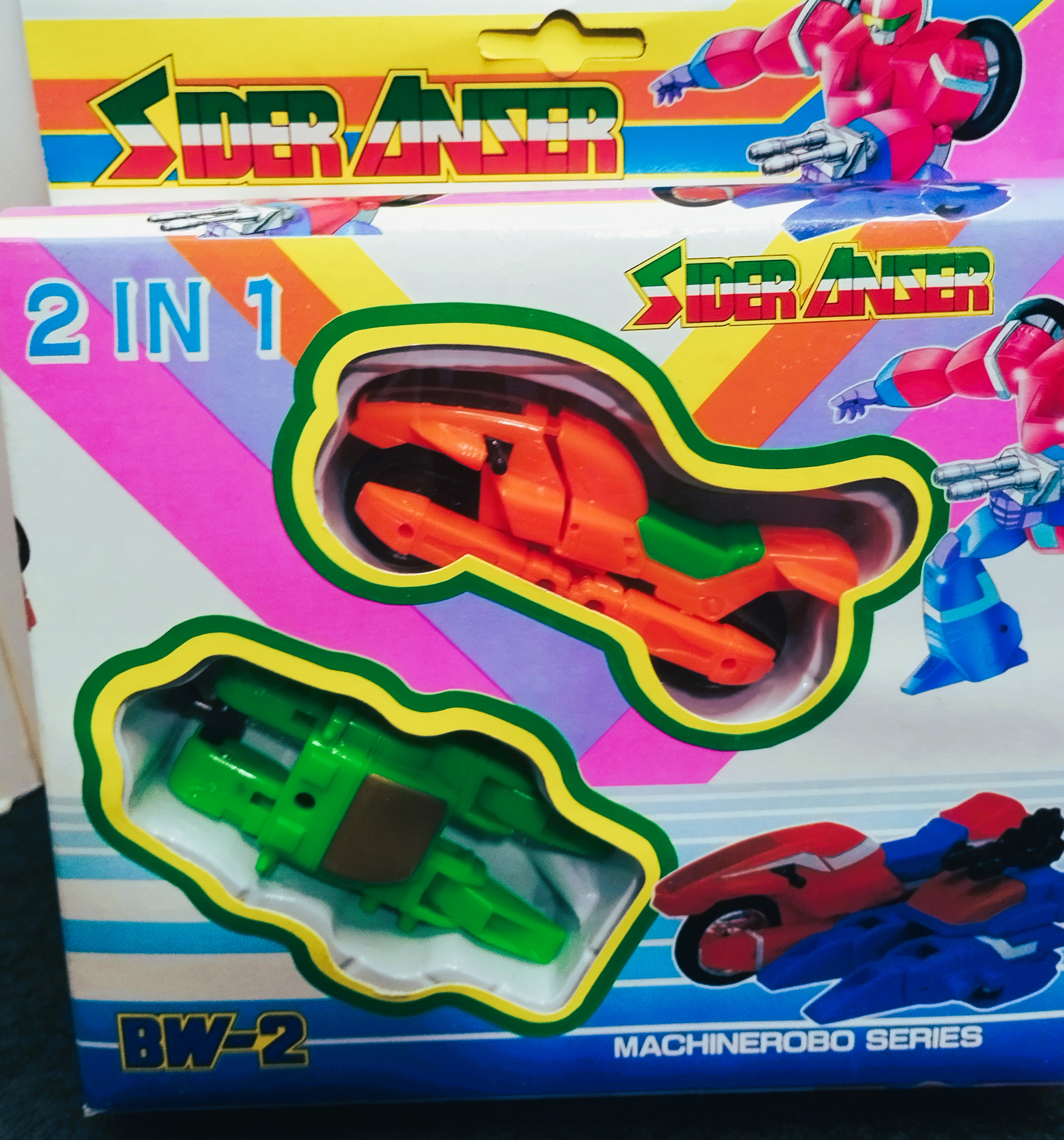 Vintage Super Racer BW-2 Machinerobo Series Motorcycle Transformer Bootleg Boxed