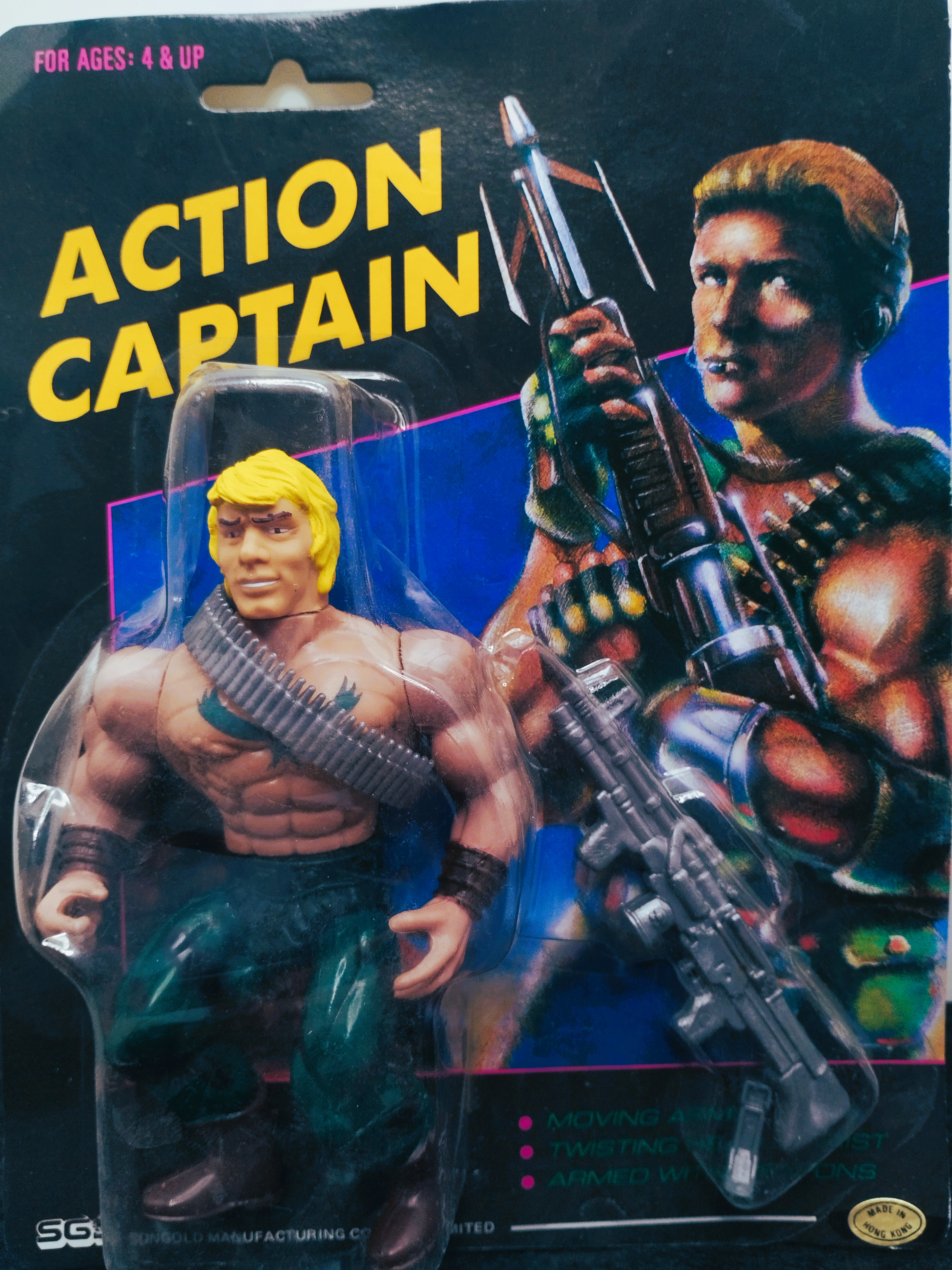 Action Captain – Complete Set of 4 Vintage Bootleg Commando Figures