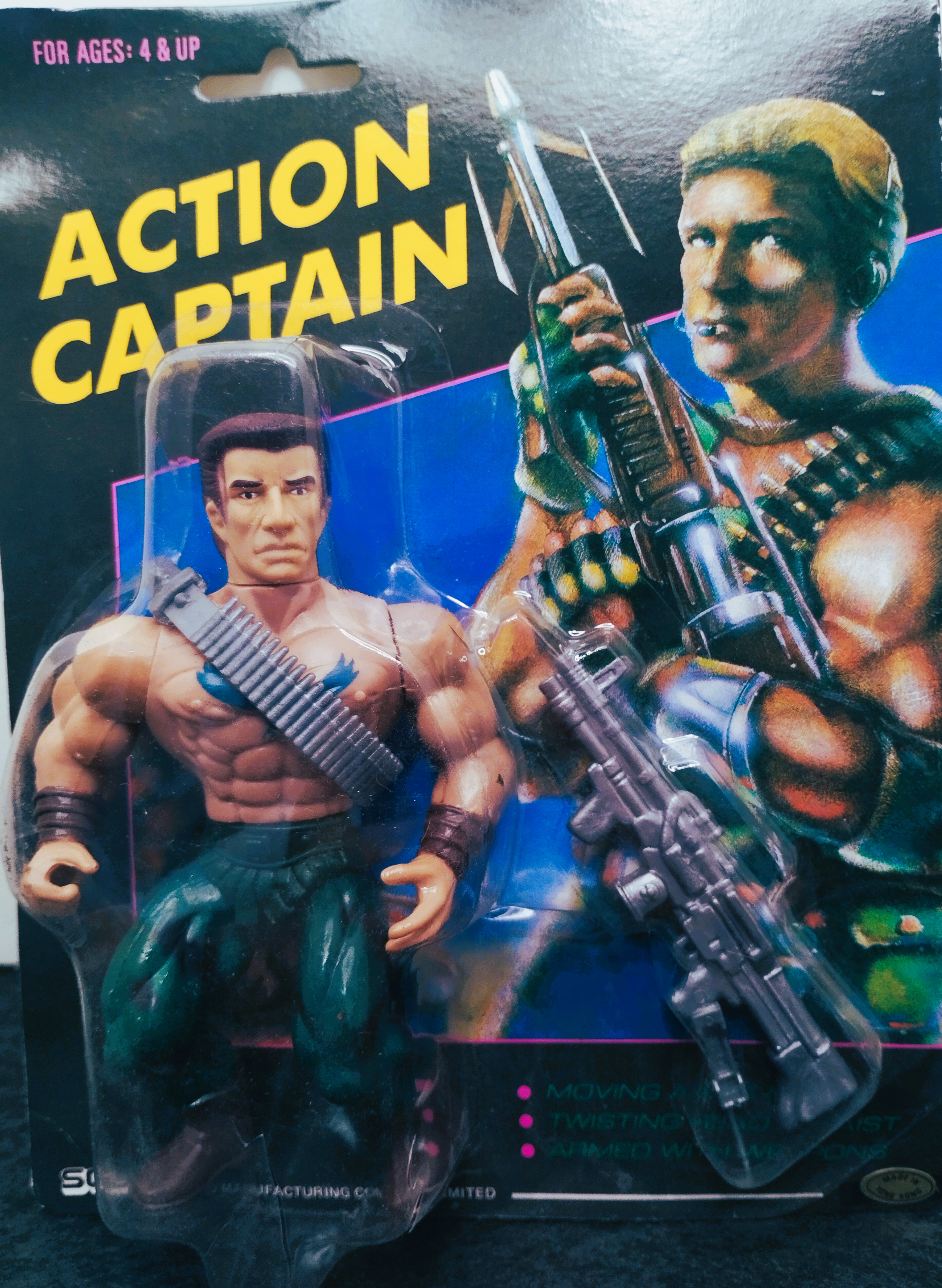  Action Captain – Complete Set of 4 Vintage Bootleg Commando Figures