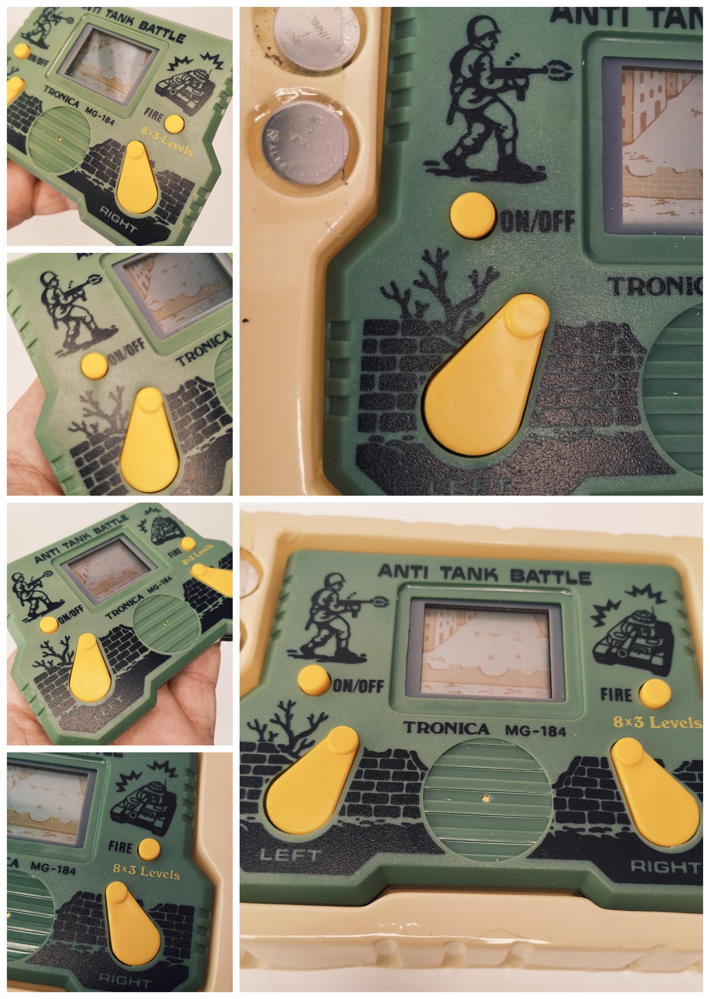Vintage Tronica Anti Tank Battle MG-184 LCD Game – Rare Military Retro Handheld 8x3 Levels