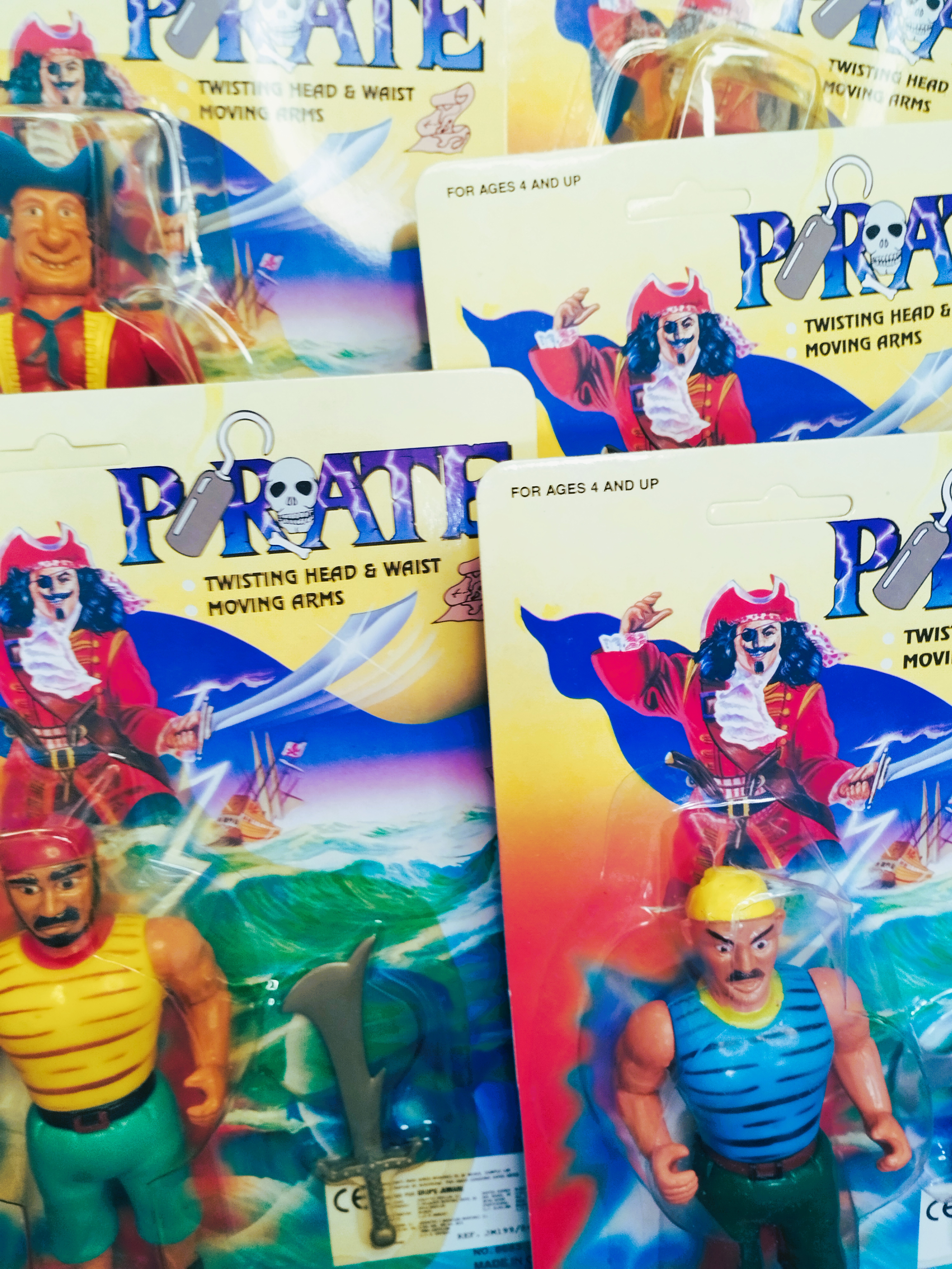 Vintage Pirate Action Figure Bootleg Collection – 6 Sealed Variants