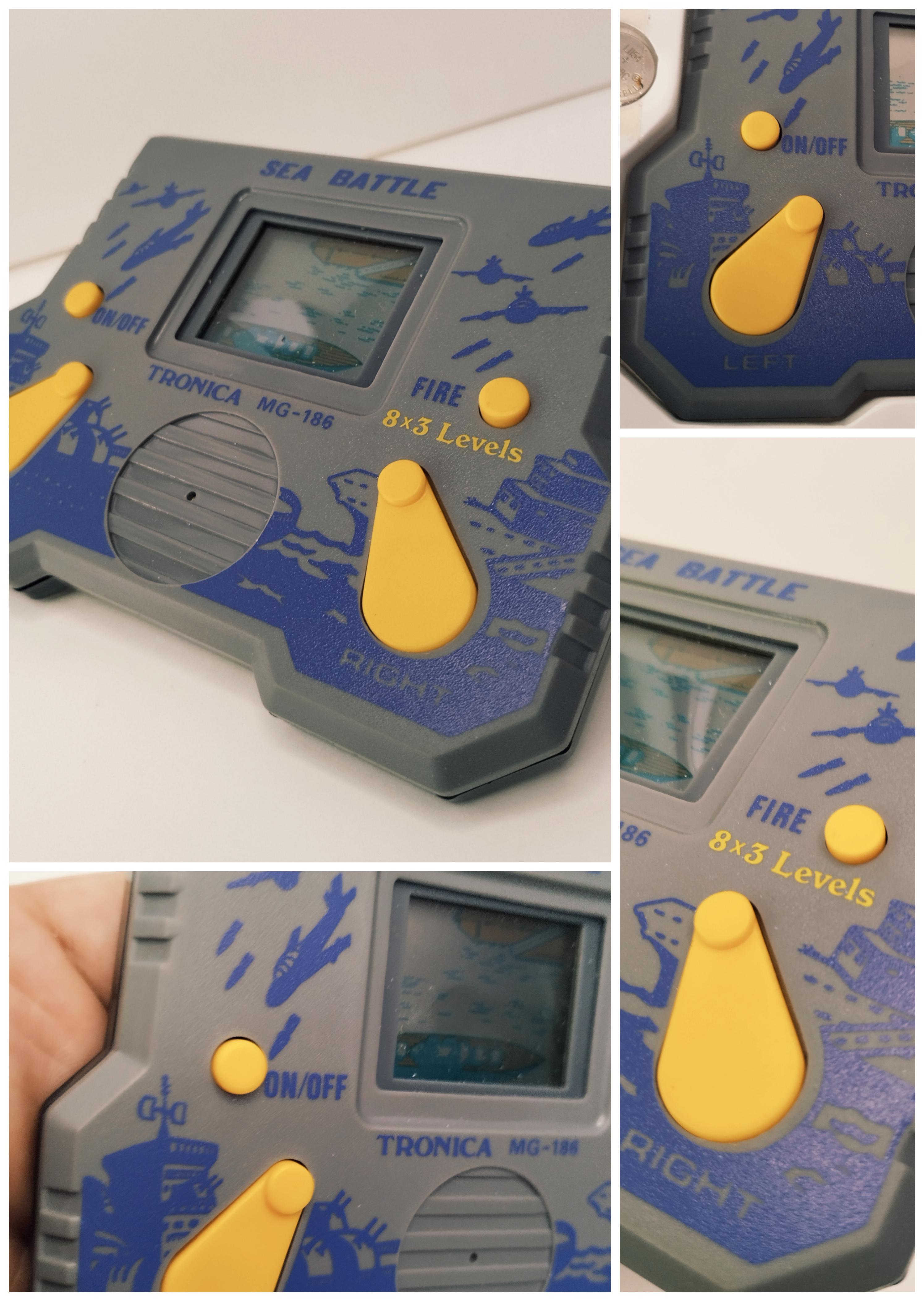 Vintage Tronica Sea Battle MG-186 LCD Game – Rare Naval Retro Handheld 8x3 Levels
