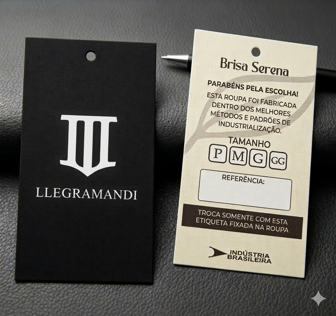 Tag Papel Couché 300 Grs c/ Verniz UV - FRENTE 4,8 x 8,8 cm - ( 1.500 Unds )