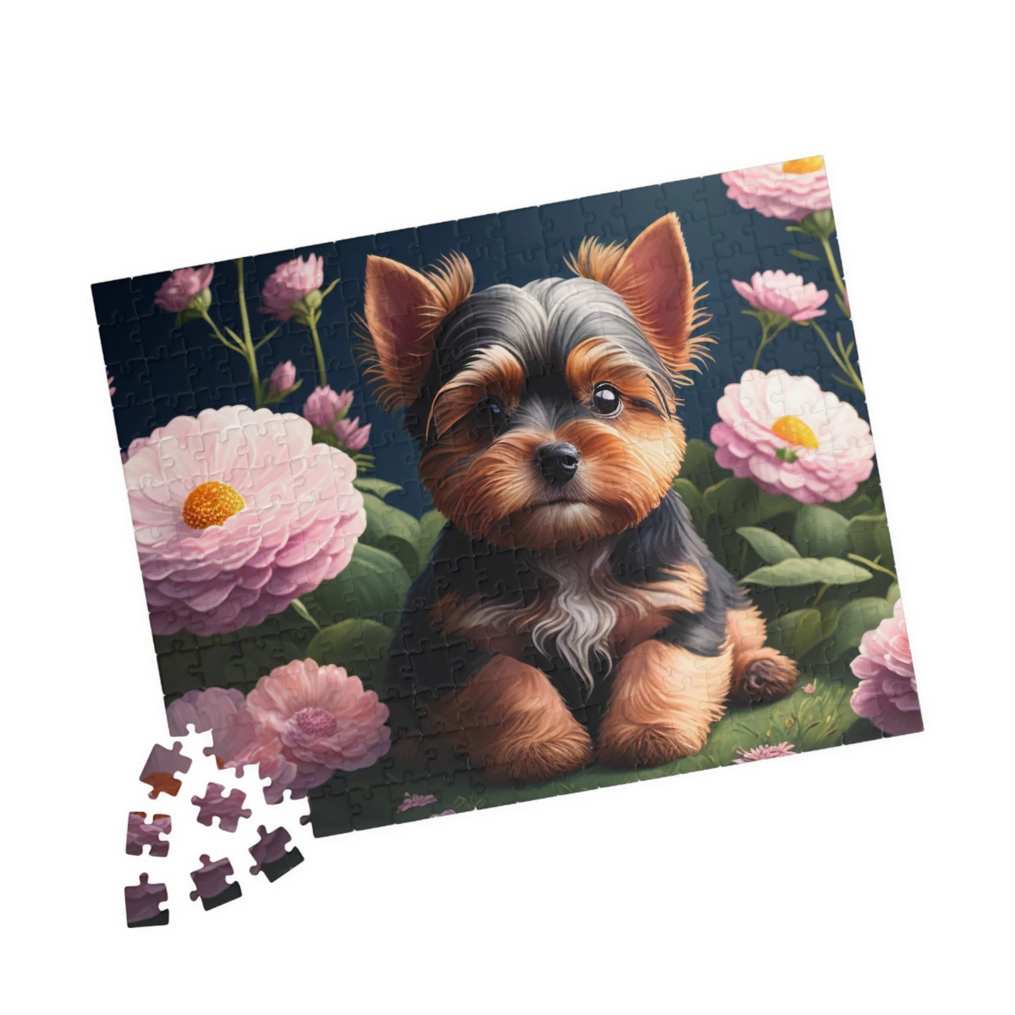 Cute Yorkie Puppy Jigsaw Puzzle