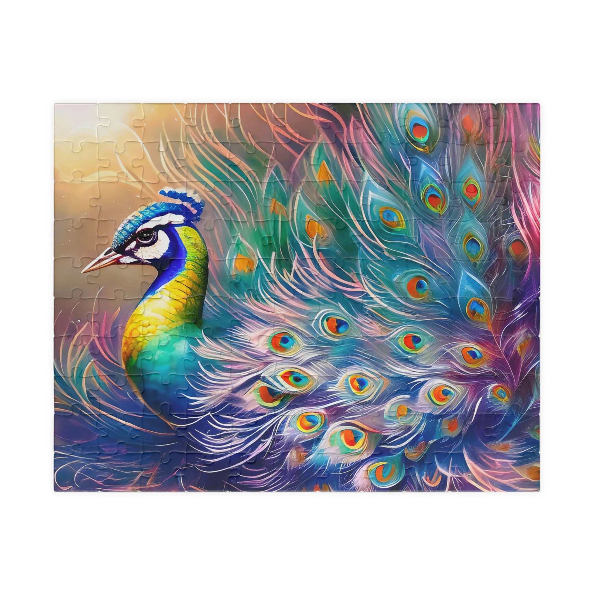 Watercolor Peacock Jigsaw Puzzle