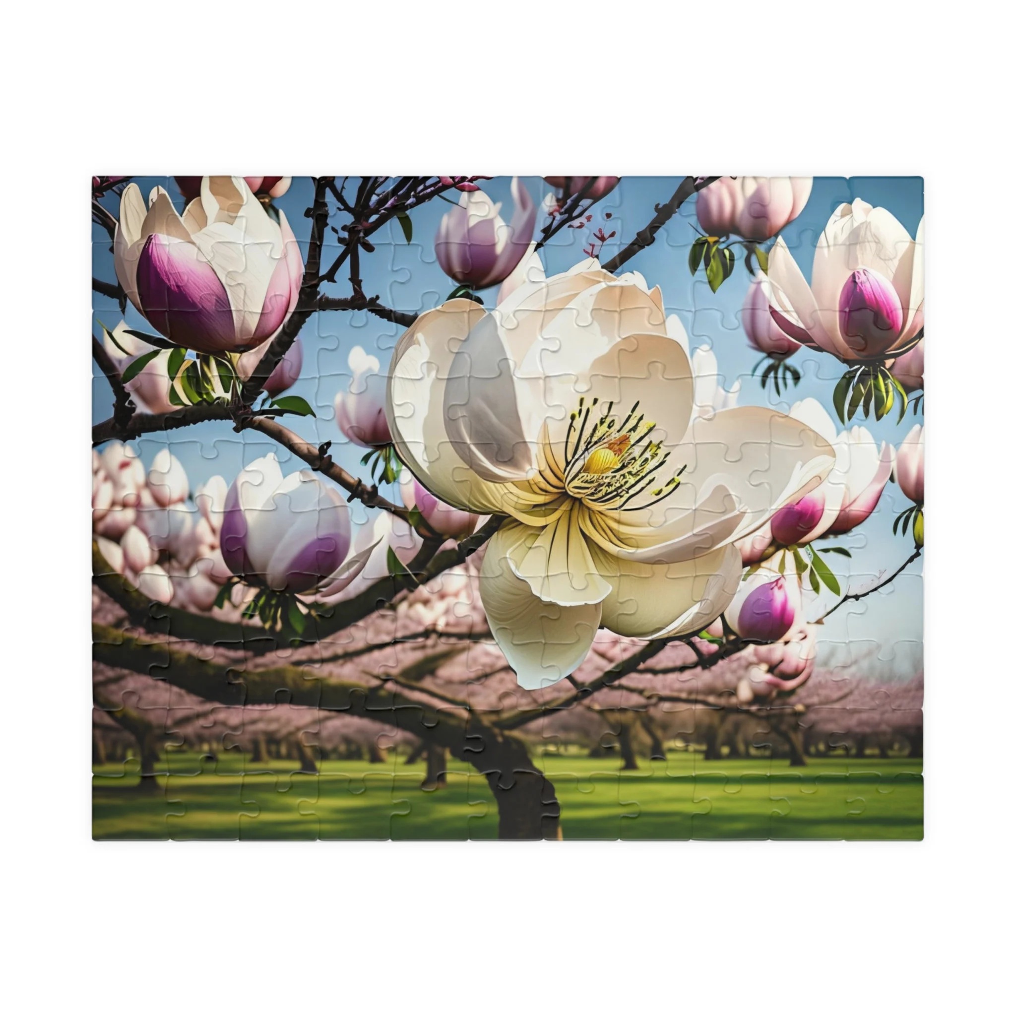 Pink Magnolia Tree Jigsaw Puzzle