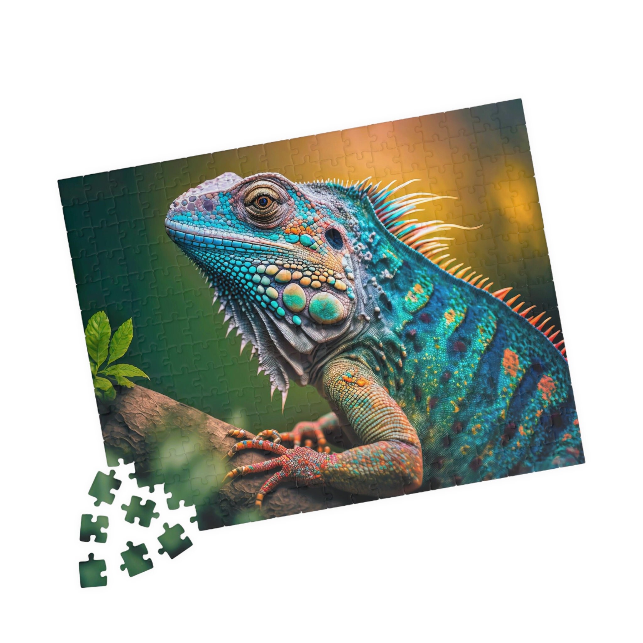 Colorful Iguana Lizard Jigsaw Puzzle