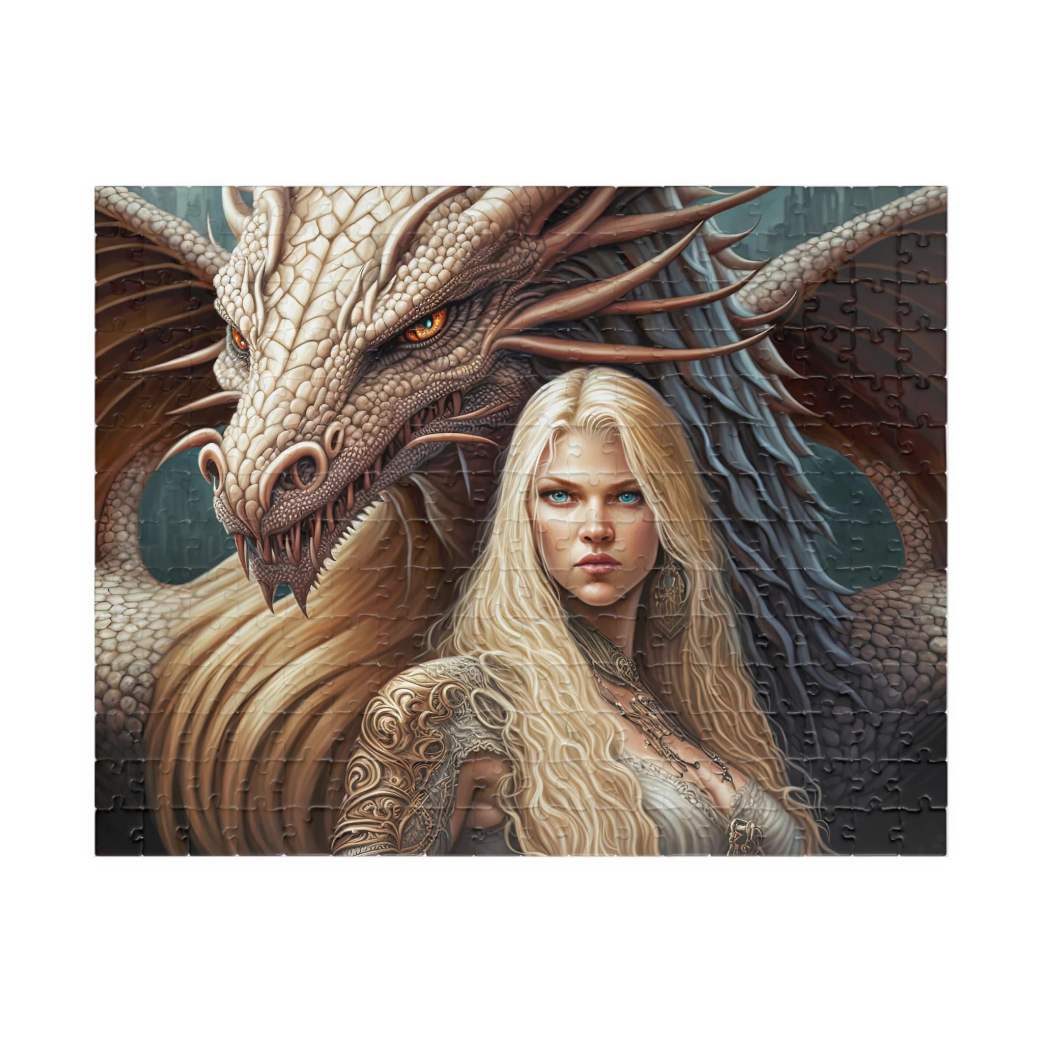Dragon Warrior Woman Jigsaw Puzzle
