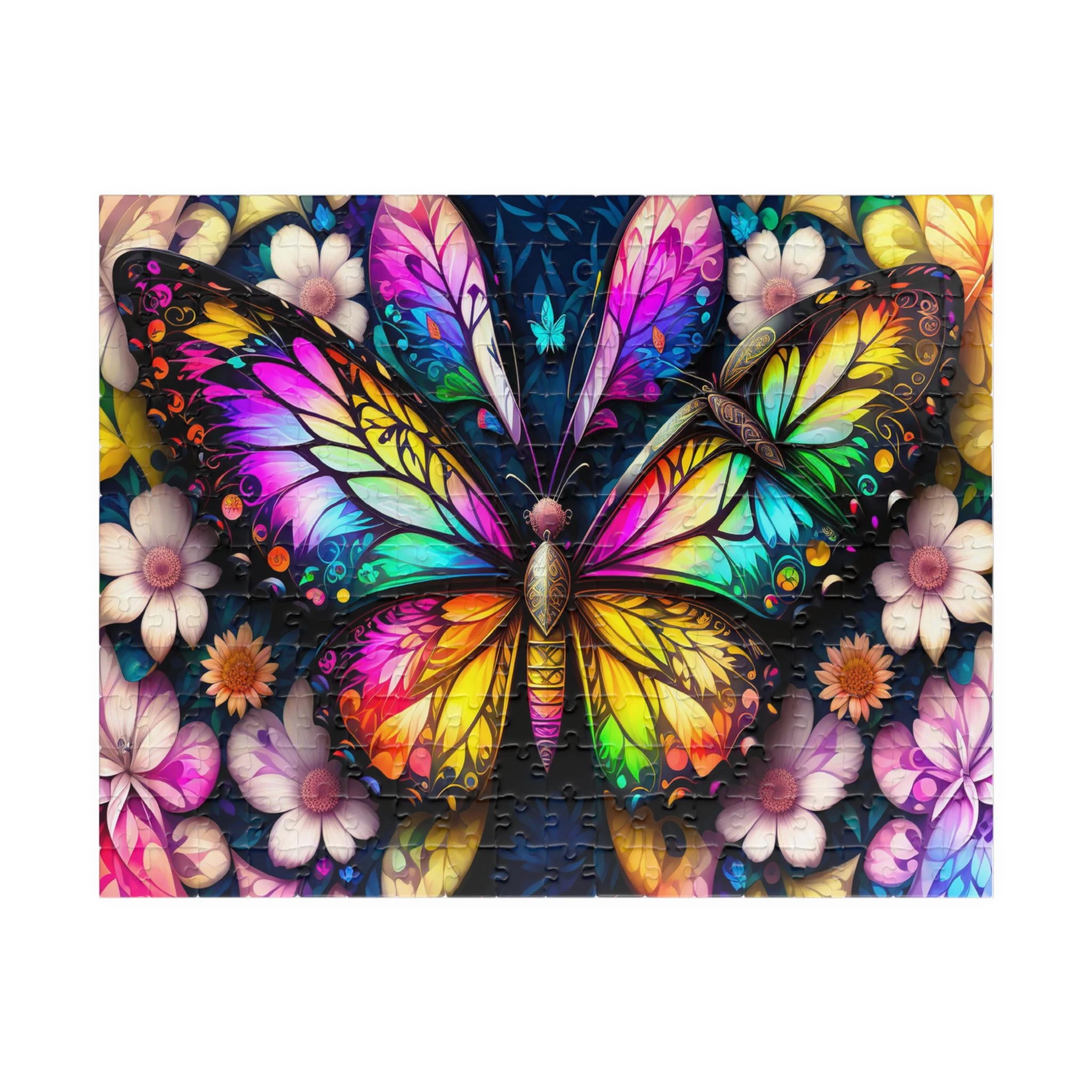 Stained Glass Butterfly Jigsaw Puzzle