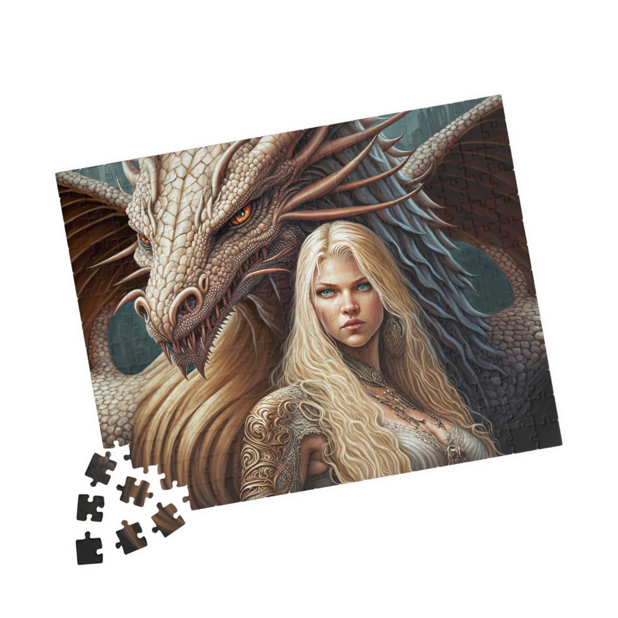 Dragon Warrior Woman Jigsaw Puzzle
