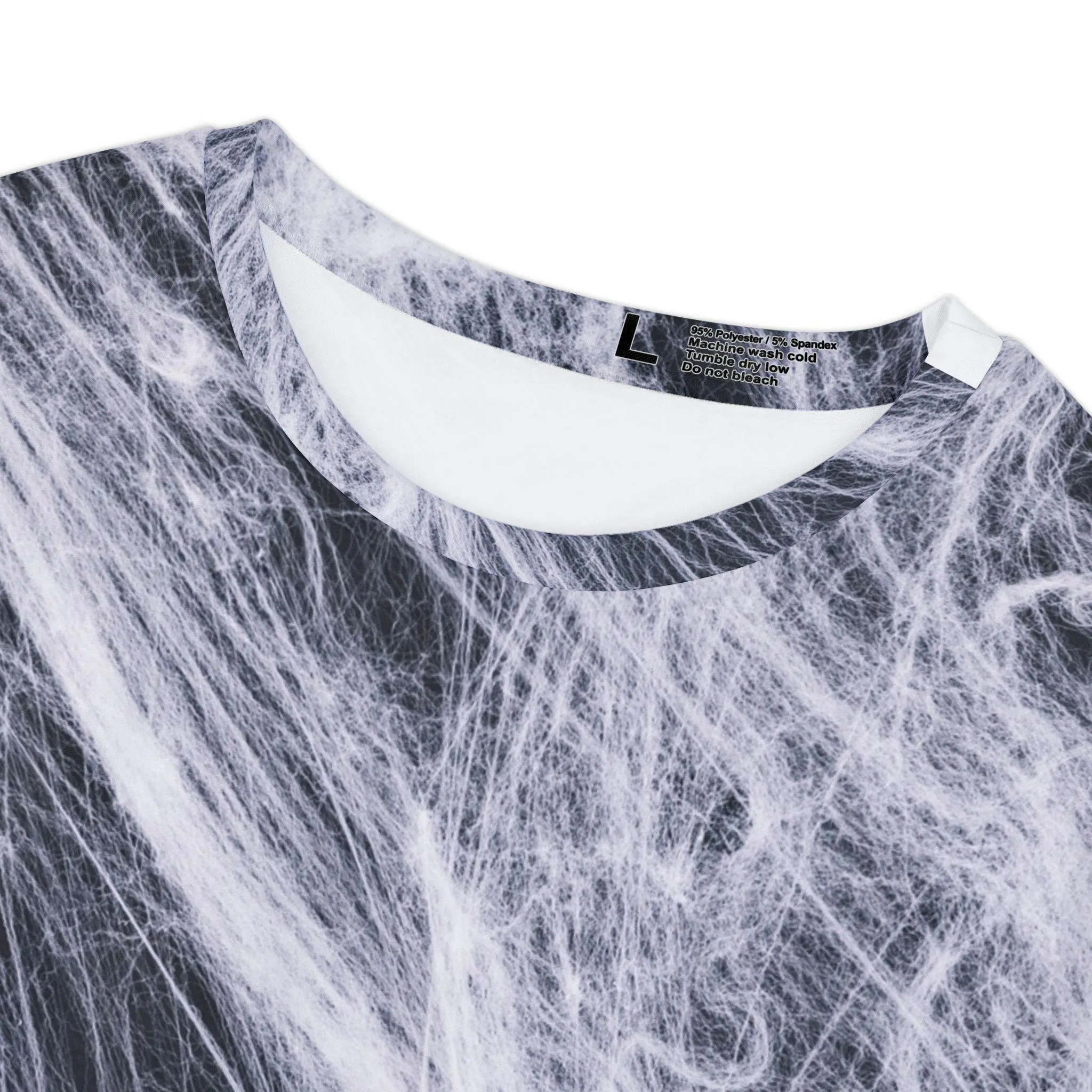 Cobweb Print Tee, Spiderweb Design Shirt