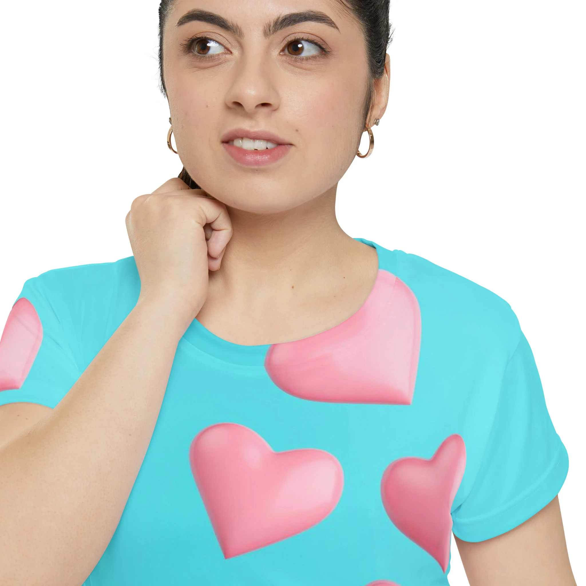 Aqua Valentine Pink Heart Candy T-shirt