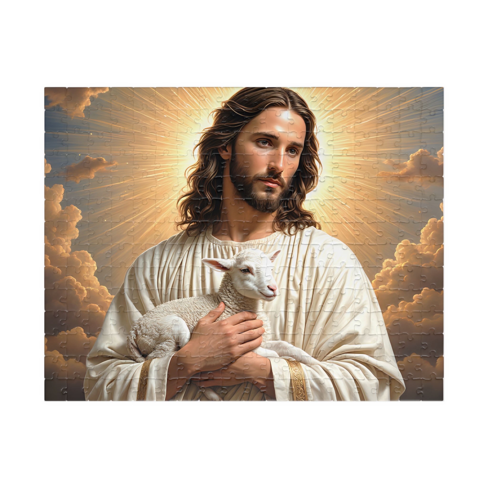 Jesus Holding Lamb Jigsaw Puzzle