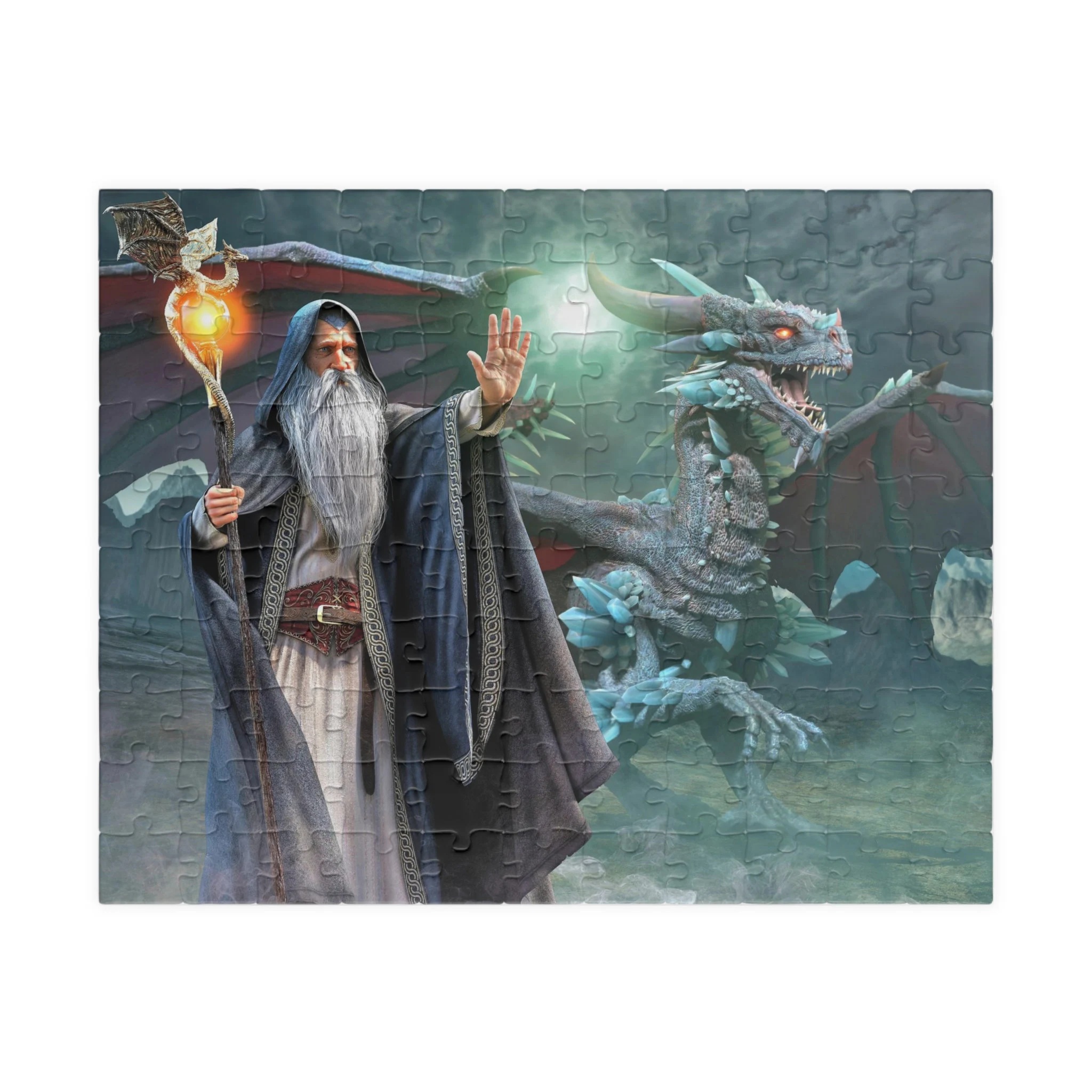 Wizard and Dragon Jigsaw Puzzle