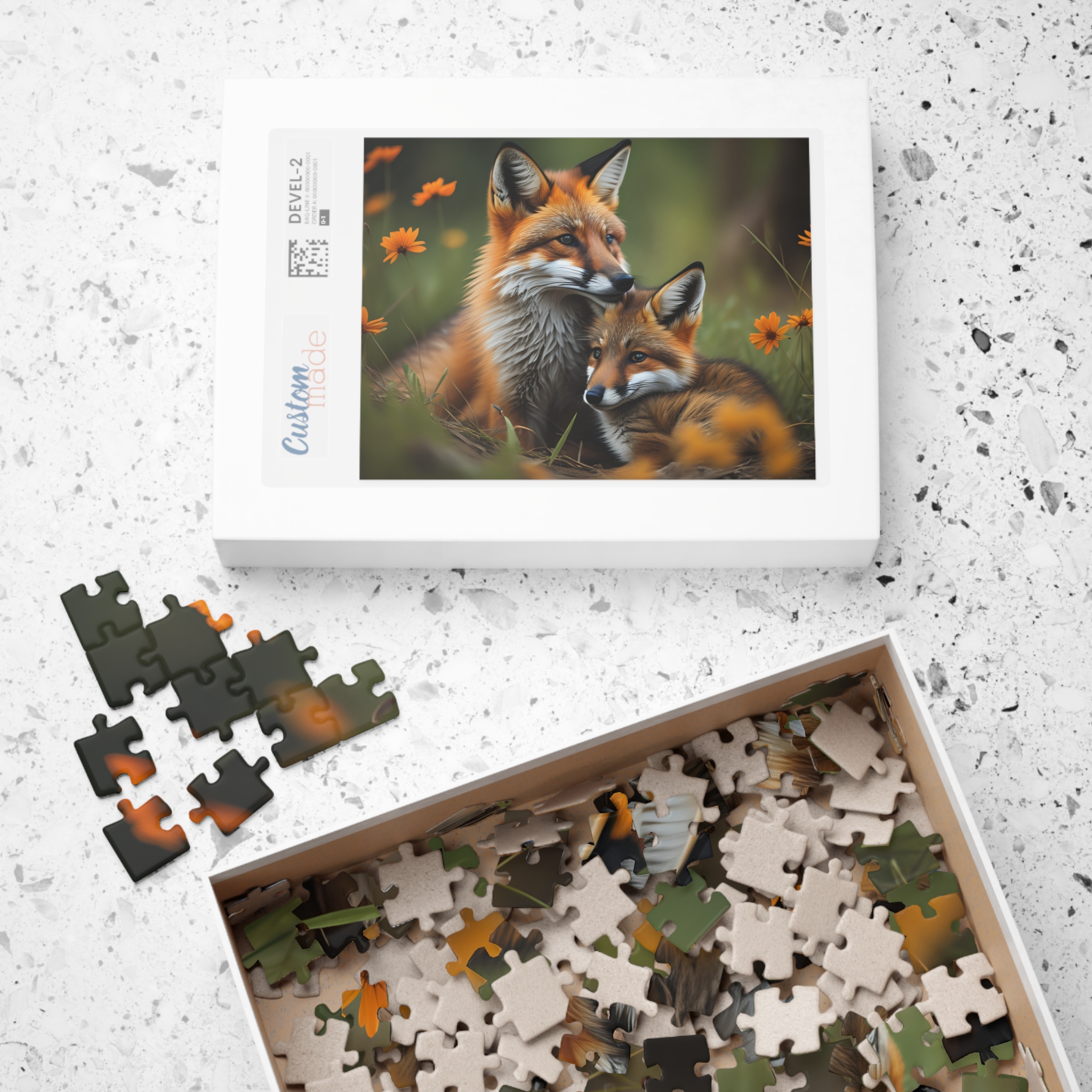 Mother and Baby Fox Jigsaw Puzzle