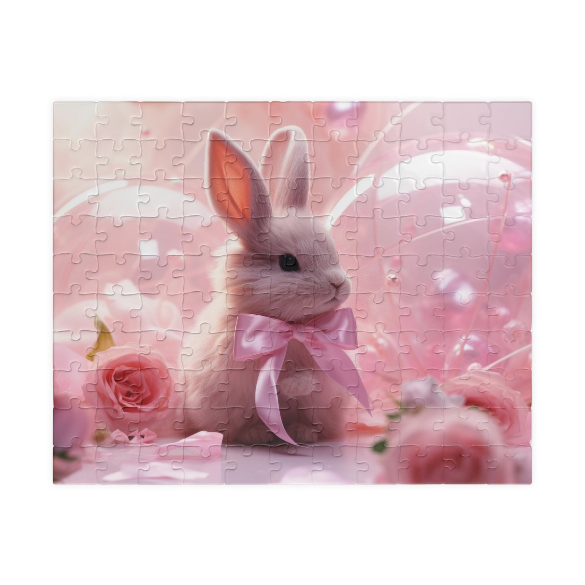 Pink Easter Bunny Jigsaw Puzzle
