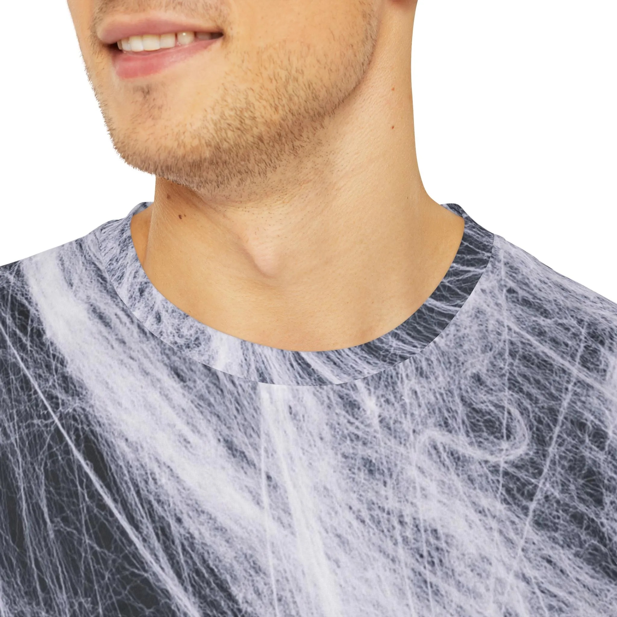 Cobweb Print Tee, Spiderweb Design Shirt