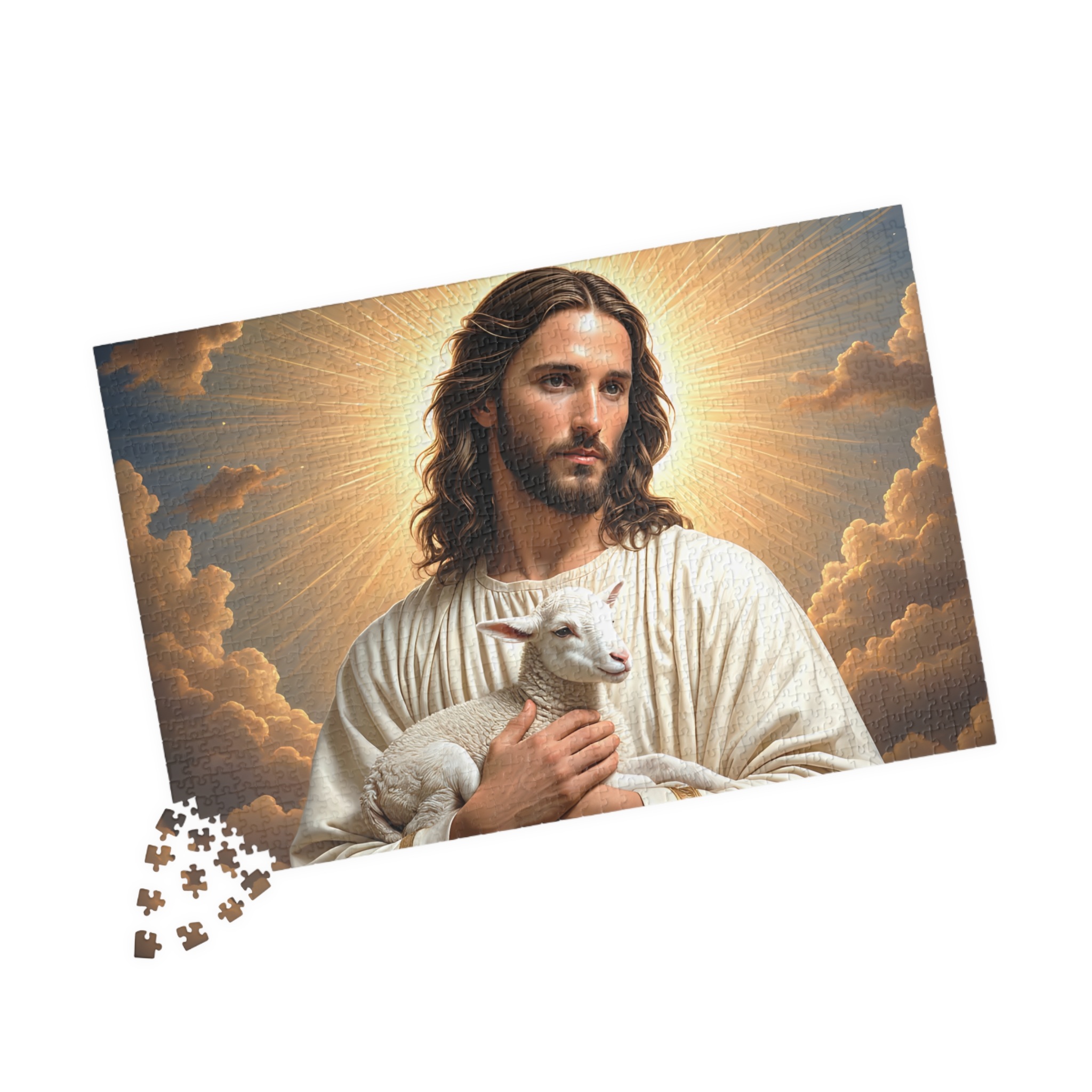 Jesus Holding Lamb Jigsaw Puzzle