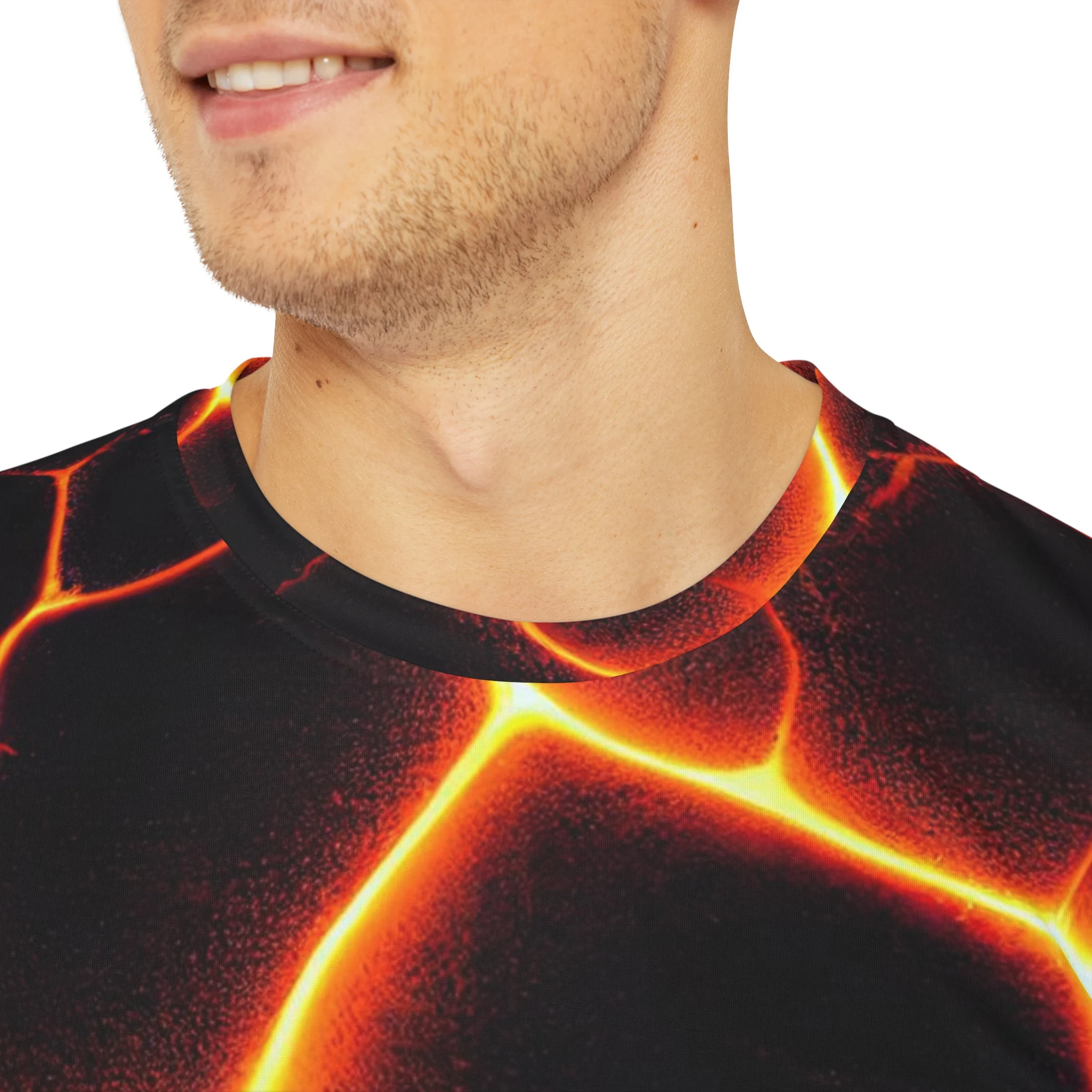 Lava Rock Earth Fire Pattern T-shirt