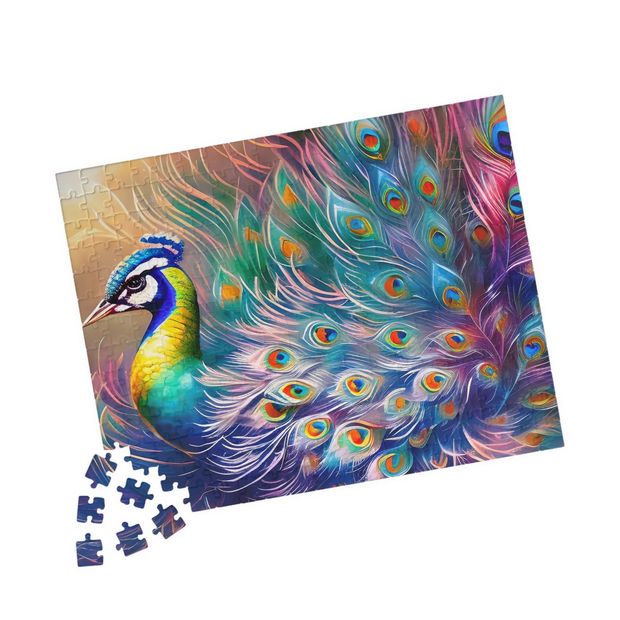 Watercolor Peacock Jigsaw Puzzle